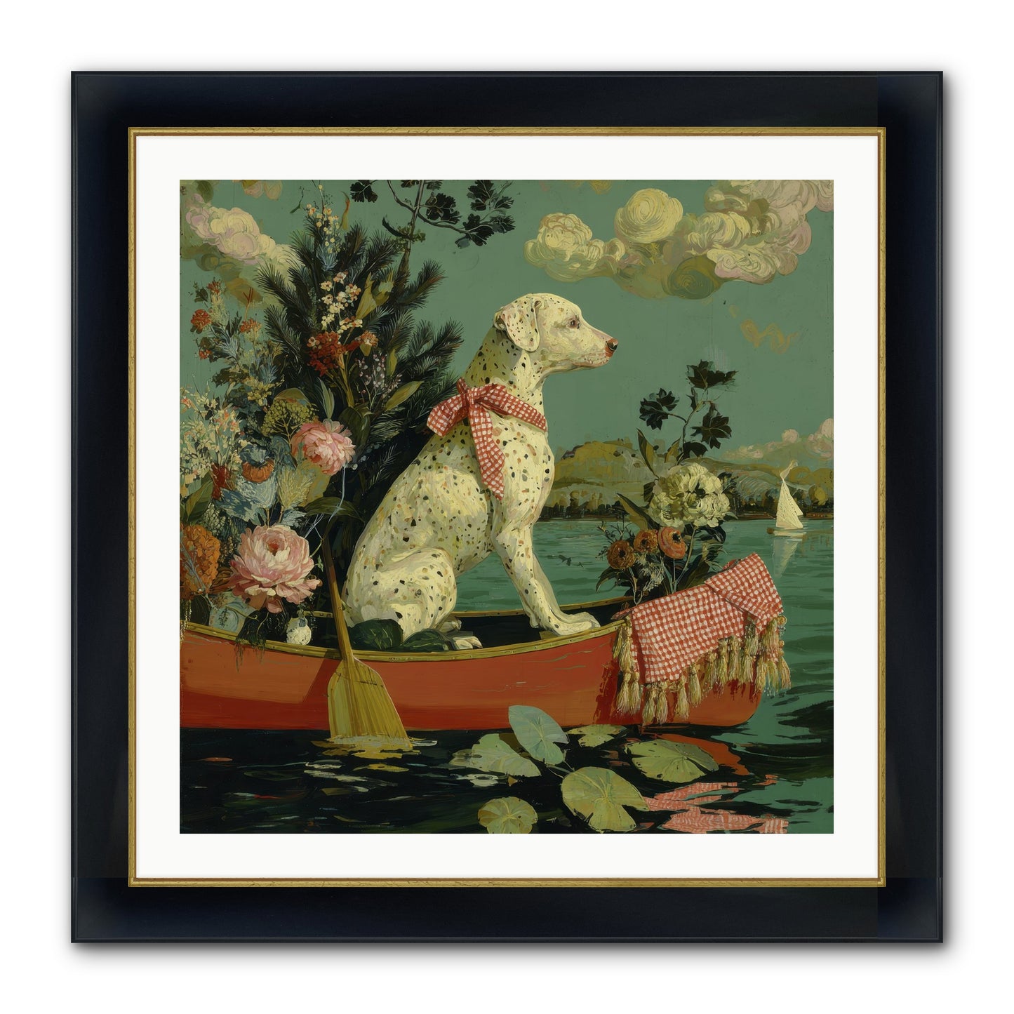 Against The Winter Sky Framed Print - Wide Black w/Gold 30x30