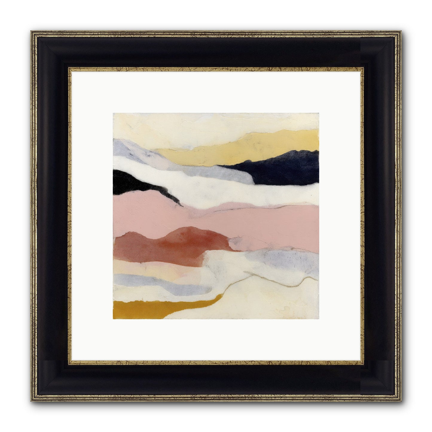 Alarum Framed Print - Black & Gold 10x10