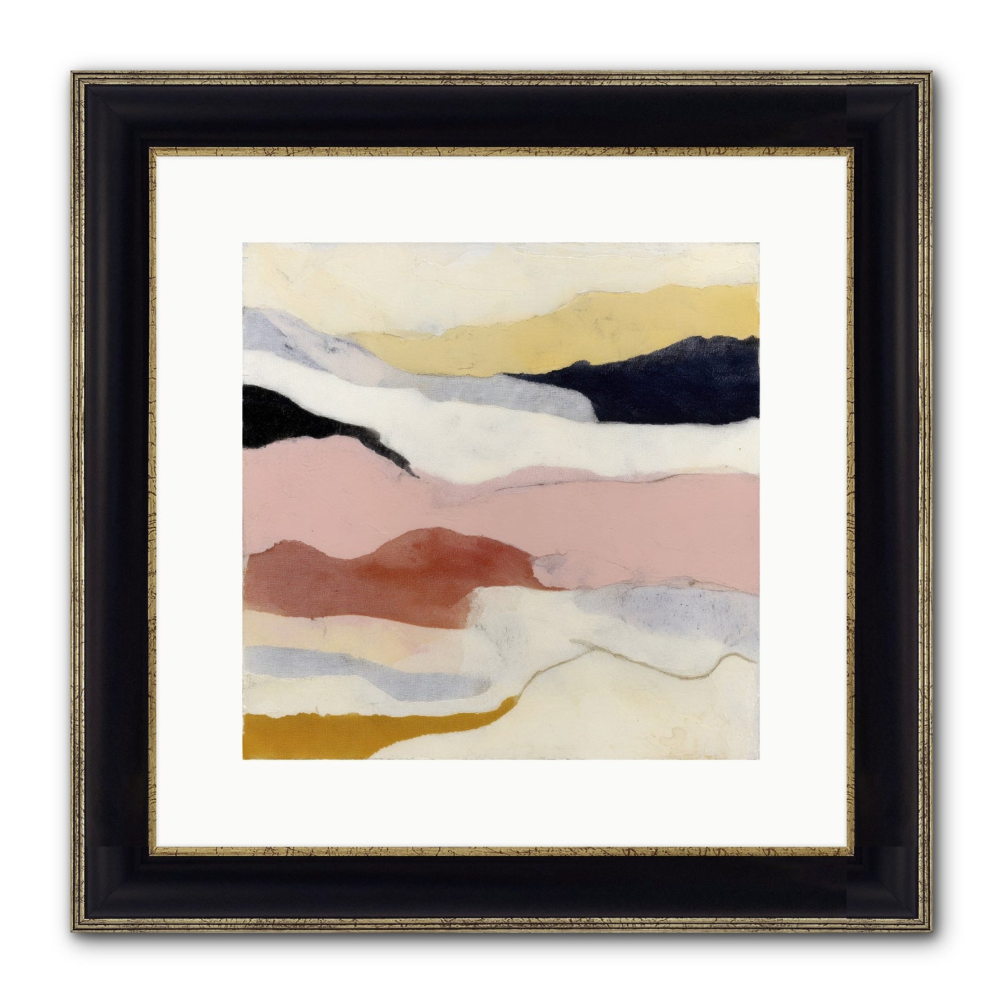 Alarum Framed Print - Black & Gold 12x12