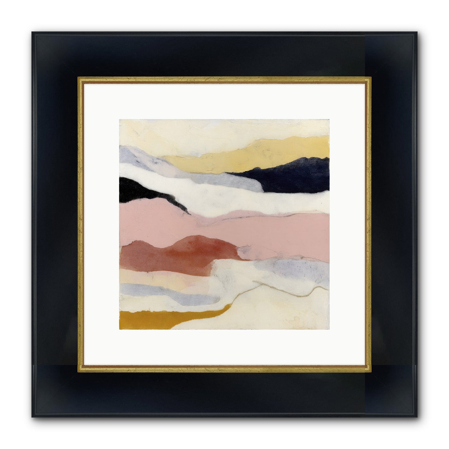 Alarum Framed Print - Wide Black w/Gold 12x12