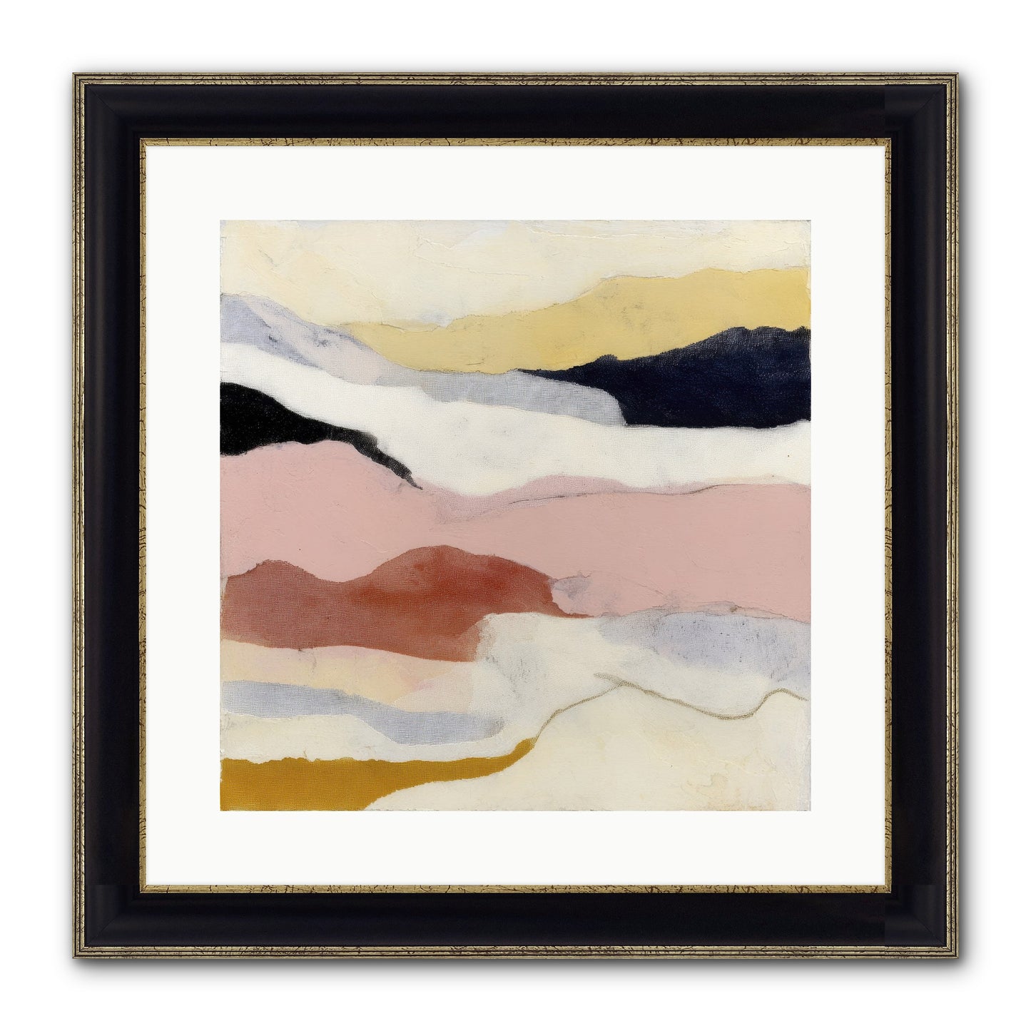 Alarum Framed Print - Black & Gold 16x16