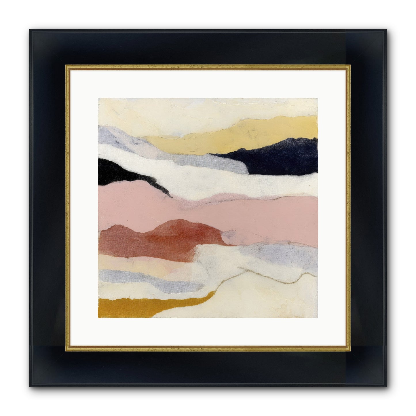 Alarum Framed Print - Wide Black w/Gold 16x16
