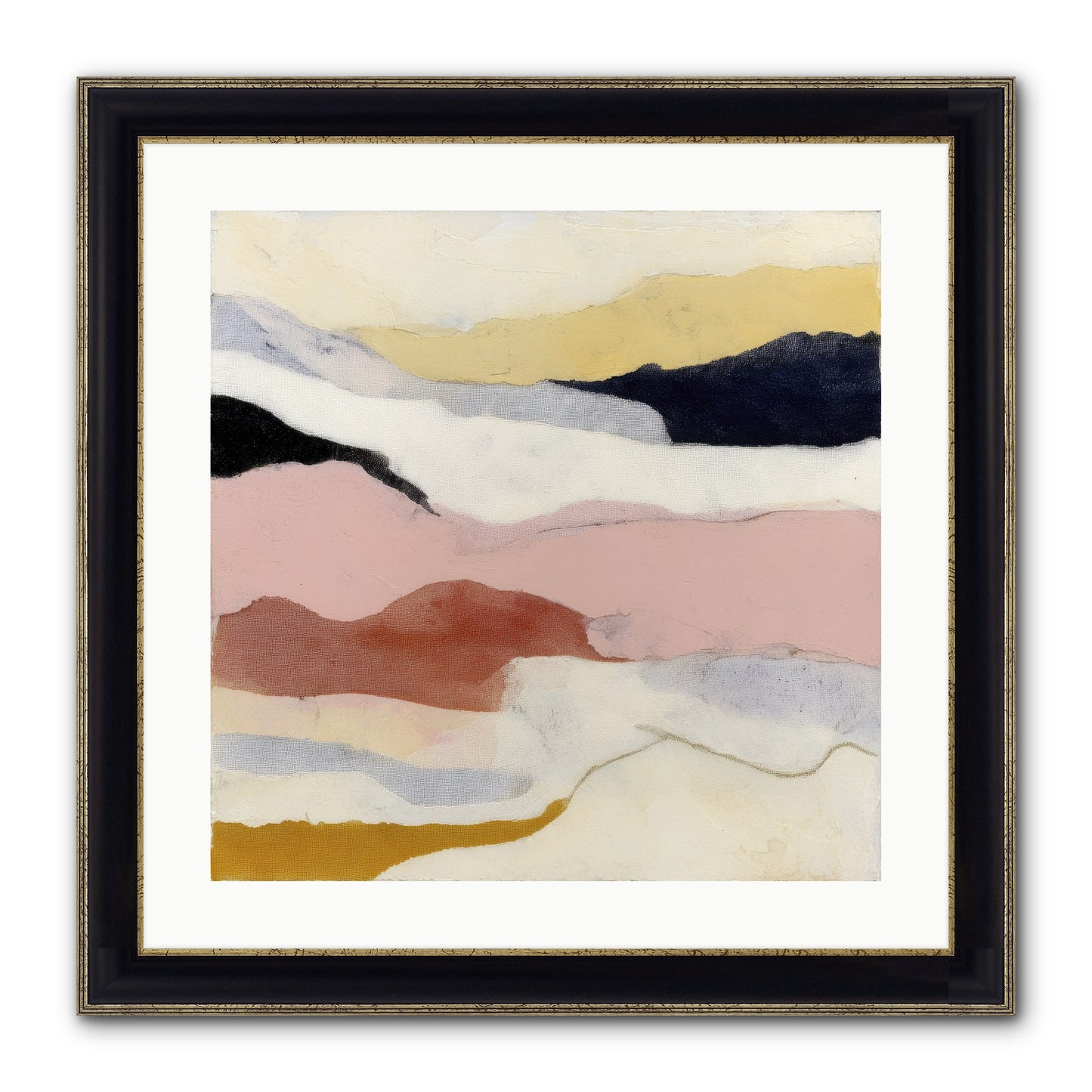 Alarum Framed Print - Black & Gold 20x20