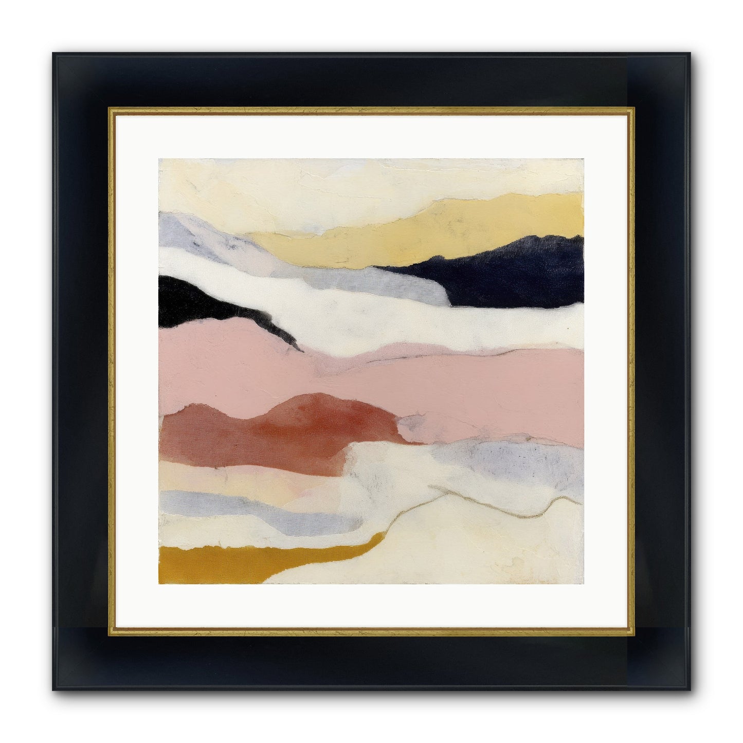 Alarum Framed Print - Wide Black w/Gold 20x20