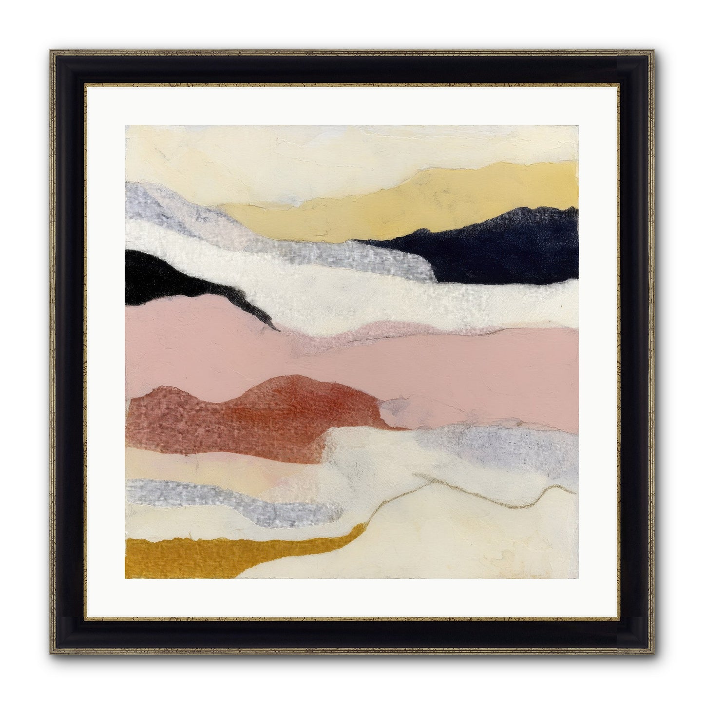 Alarum Framed Print - Black & Gold 24x24