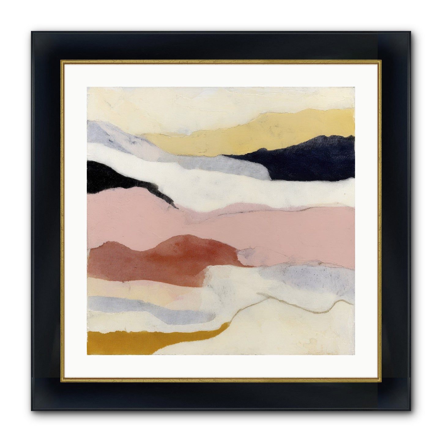 Alarum Framed Print - Wide Black w/Gold 24x24