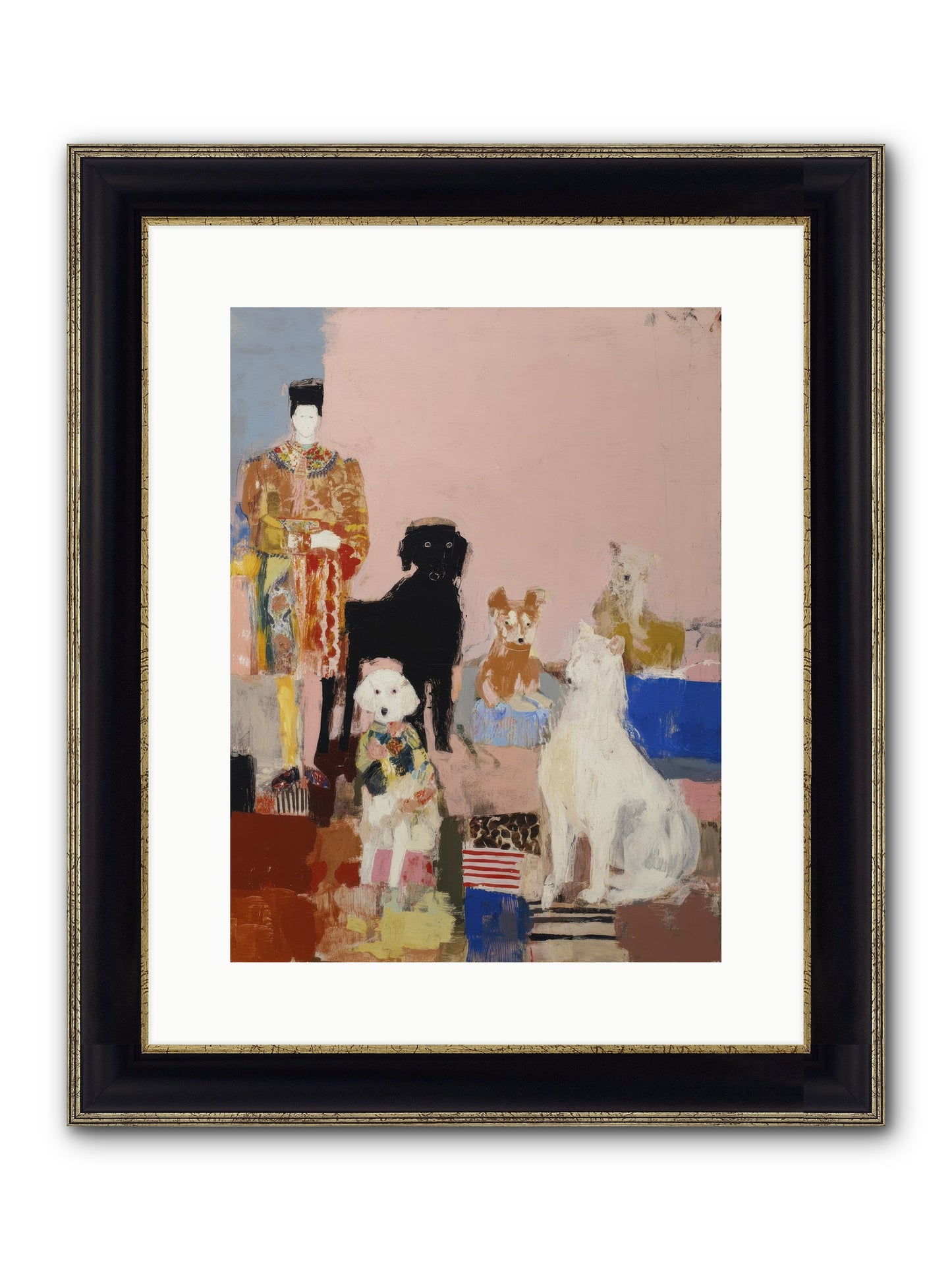 Aligned Framed Print - Black & Gold 12x16
