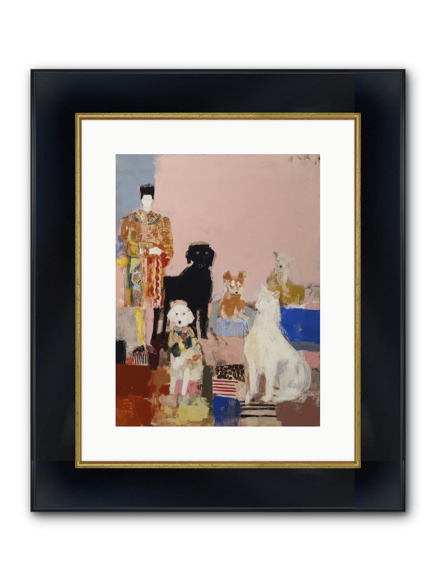 Aligned Framed Print - Wide Black w/Gold 12x16