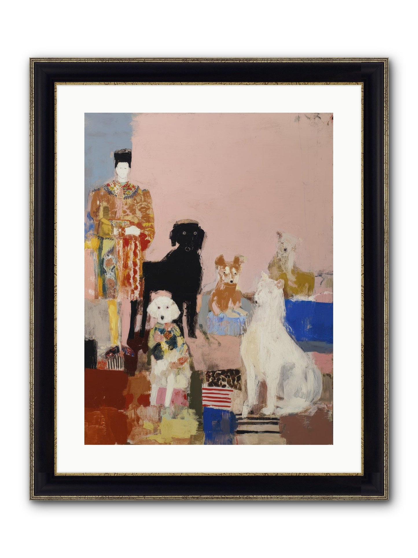 Aligned Framed Print - Black & Gold 18x24