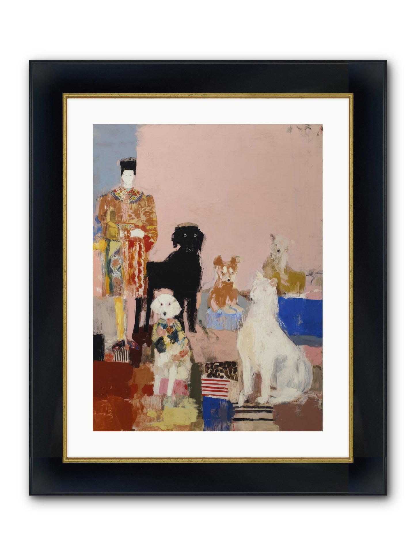 Aligned Framed Print - Wide Black w/Gold 18x24