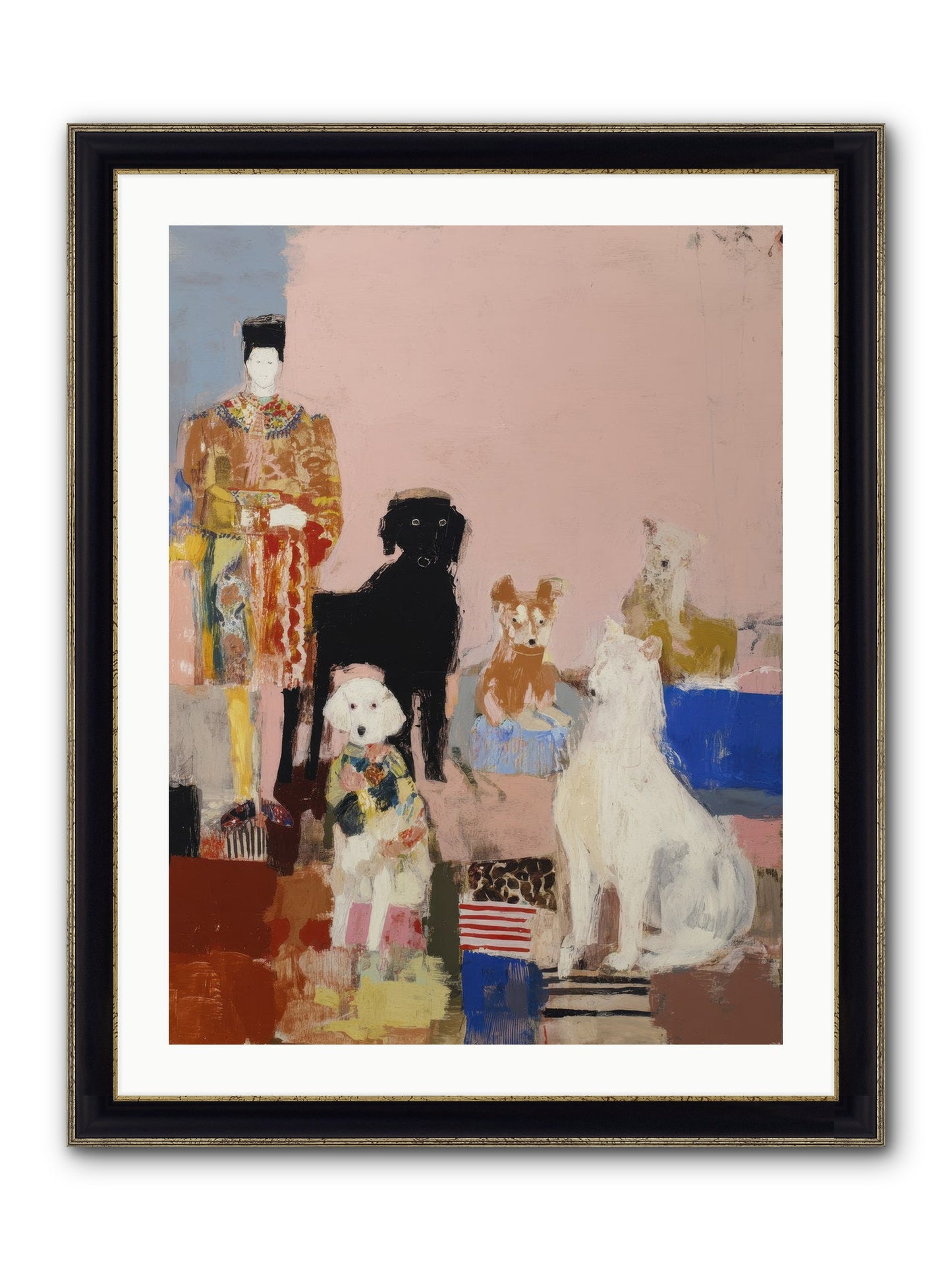 Aligned Framed Print - Black & Gold 24x32