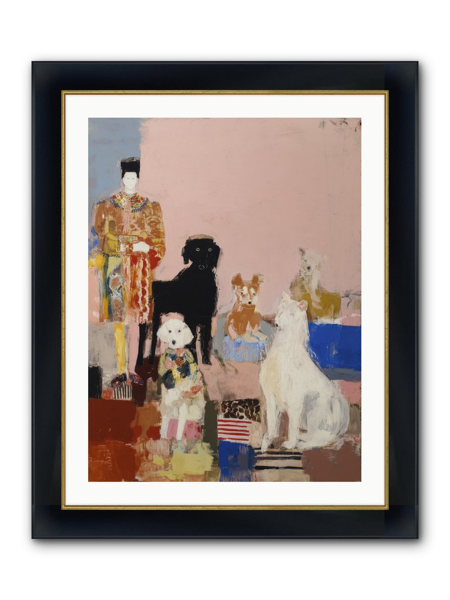 Aligned Framed Print - Wide Black w/Gold 24x32