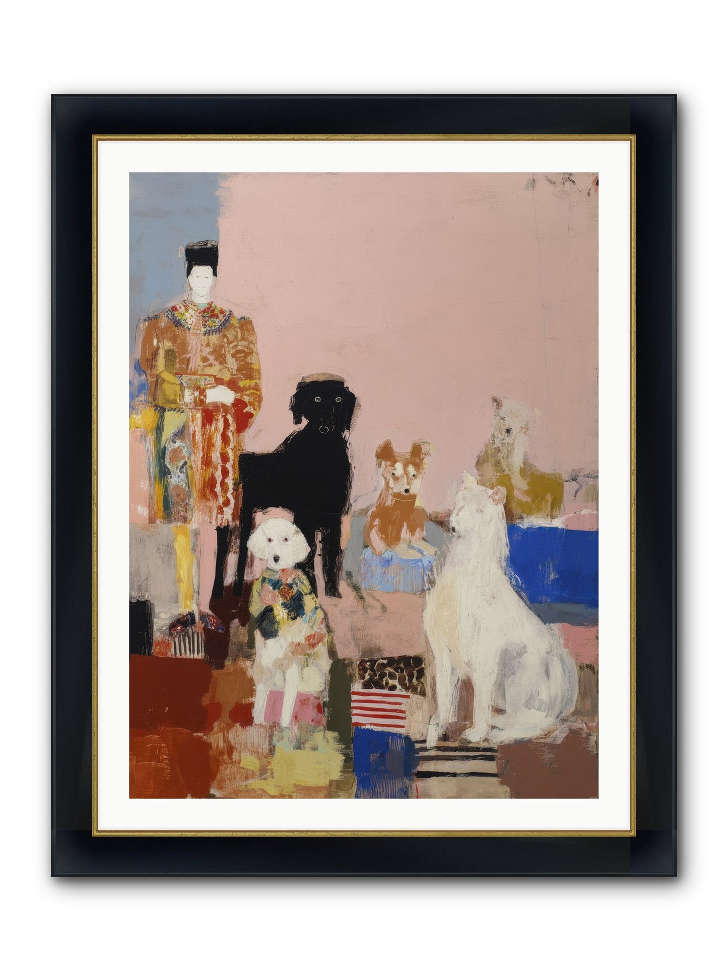 Aligned Framed Print - Wide Black w/Gold 30x40