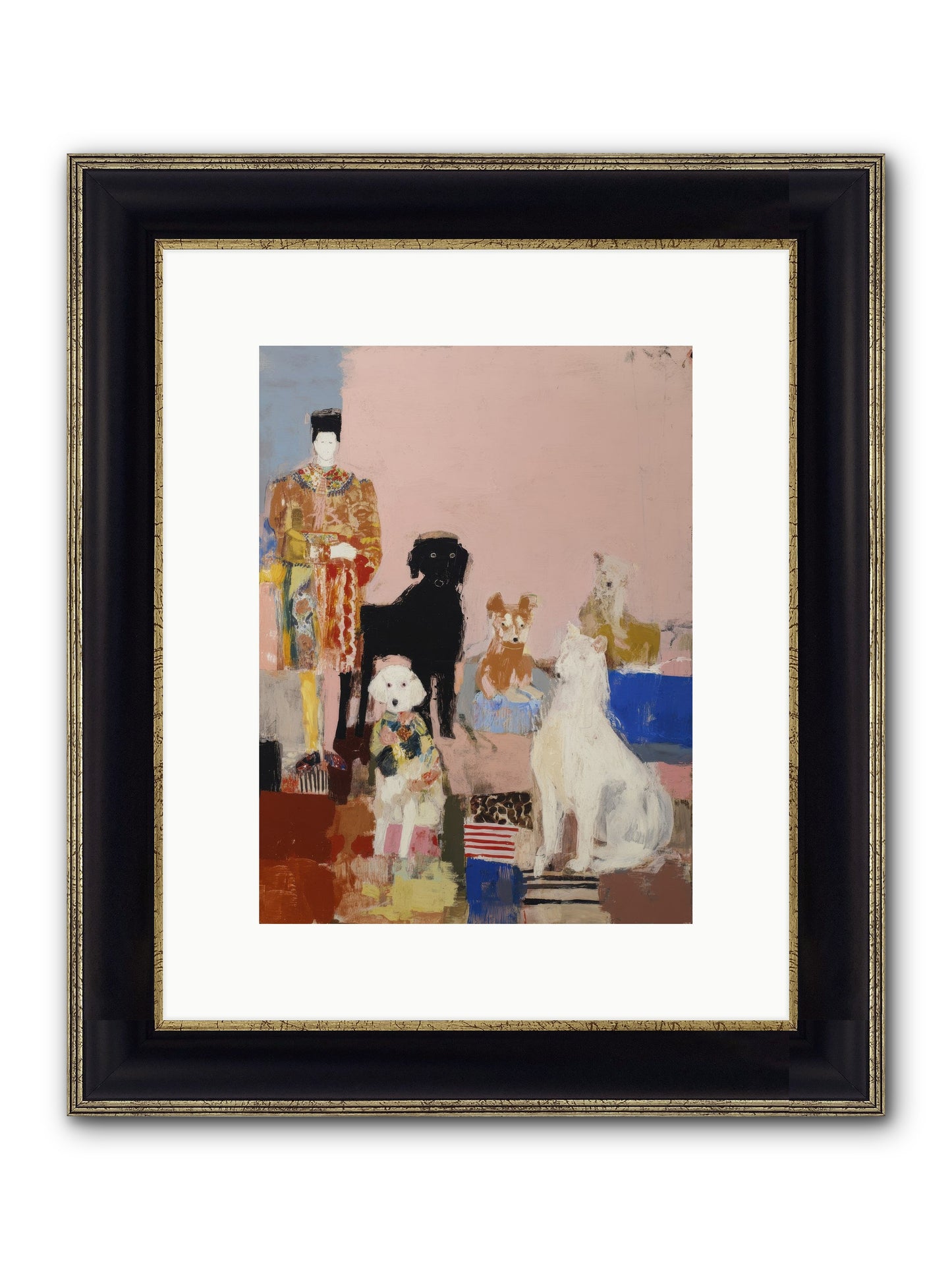 Aligned Framed Print - Black & Gold 9x12