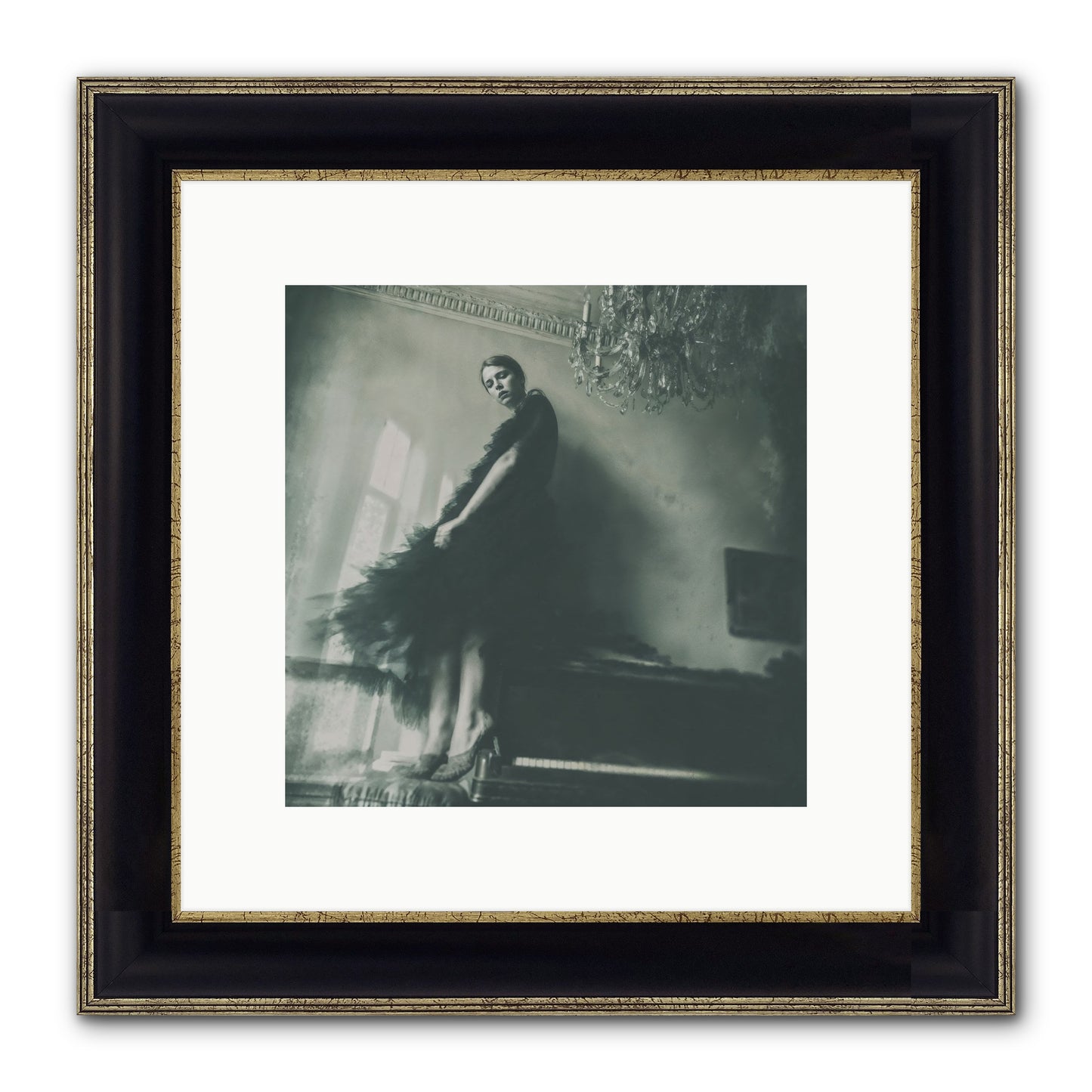 All That Glittered Framed Print - Black & Gold 10x10