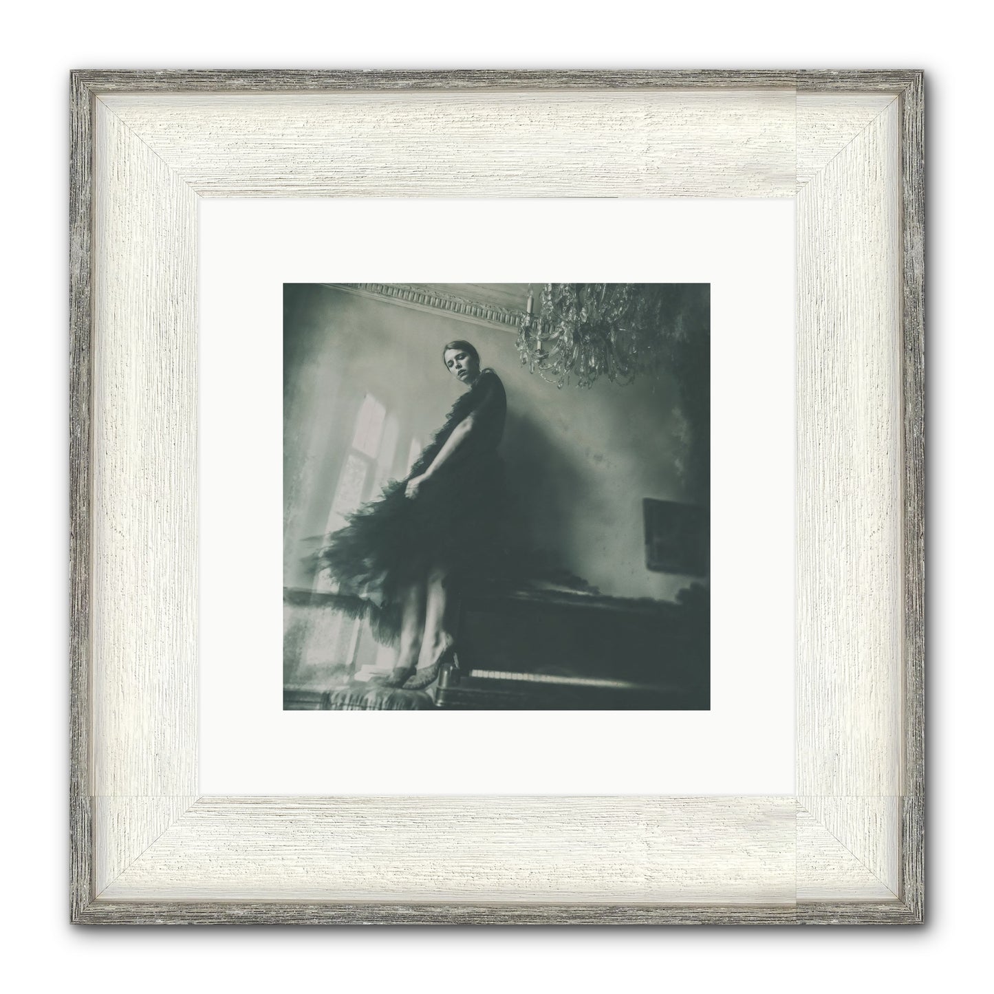 All That Glittered Framed Print - Driftwood White 10x10