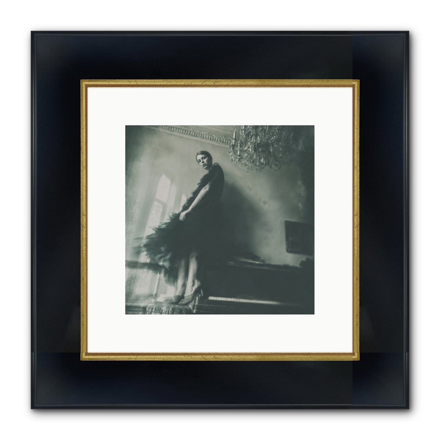 All That Glittered Framed Print - Wide Black w/Gold 10x10