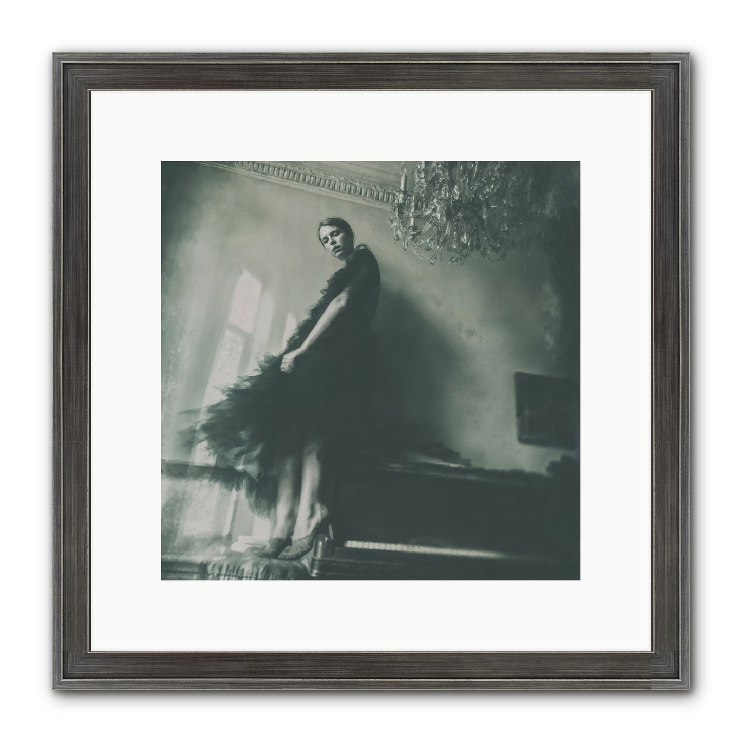 All That Glittered Framed Print - Slimwoods Black/Silver 12x12