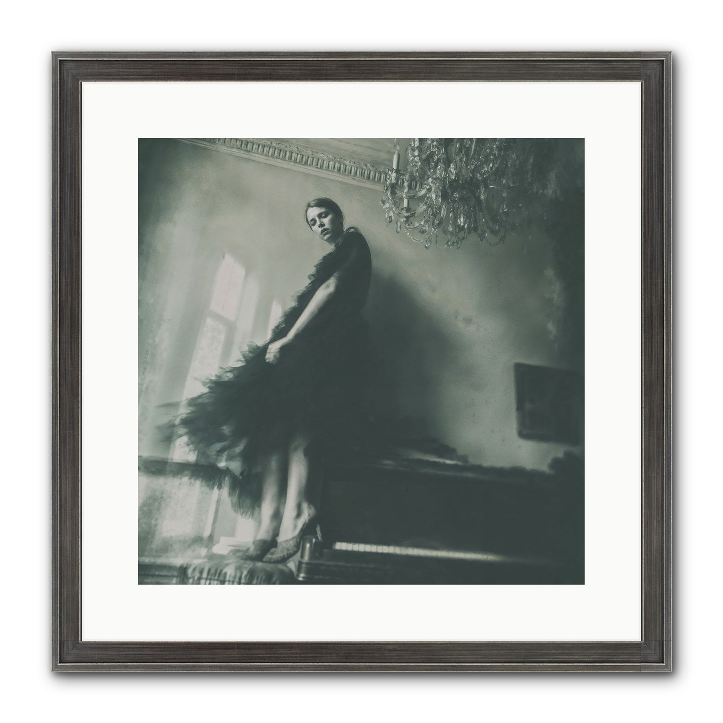 All That Glittered Framed Print - Slimwoods Black/Silver 16x16