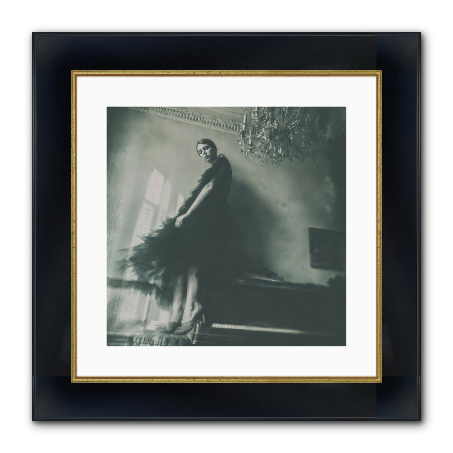 All That Glittered Framed Print - Wide Black w/Gold 16x16