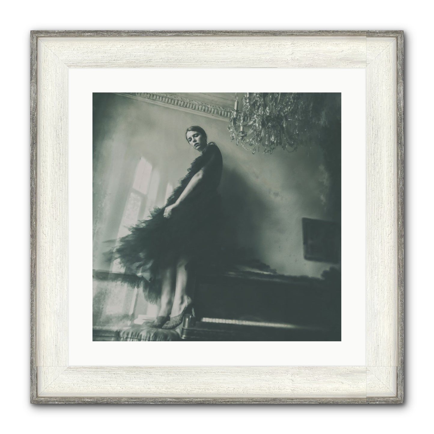 All That Glittered Framed Print - Driftwood White 20x20
