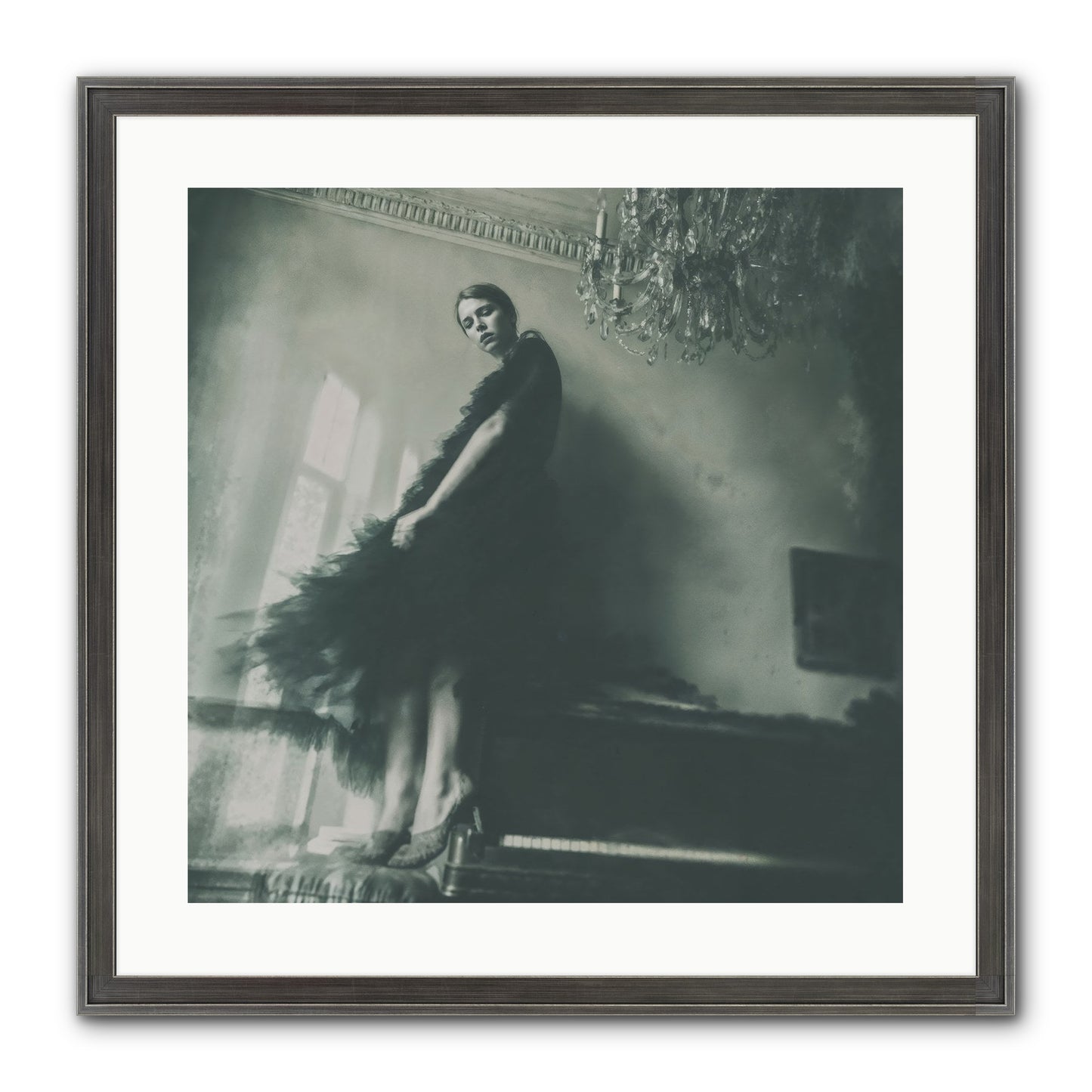 All That Glittered Framed Print - Slimwoods Black/Silver 20x20