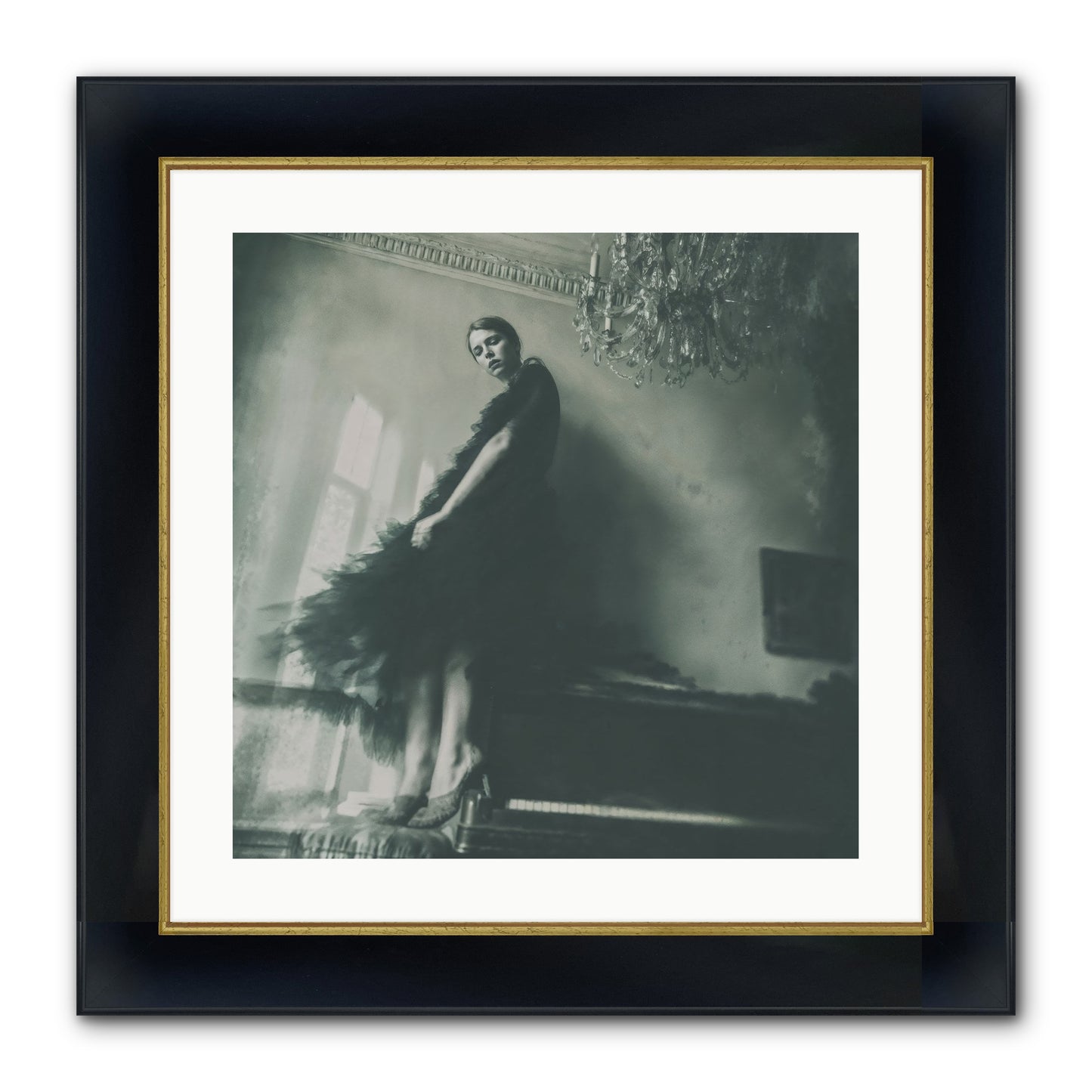 All That Glittered Framed Print - Wide Black w/Gold 20x20
