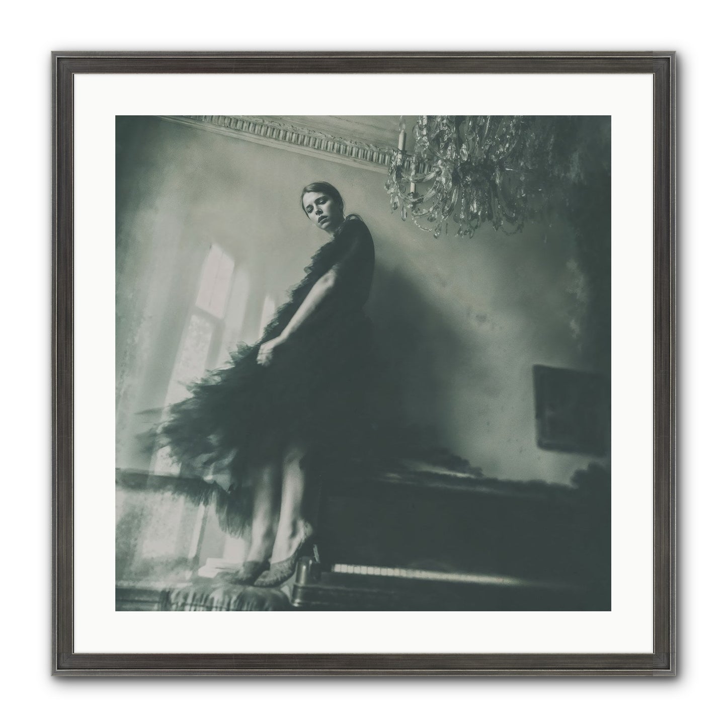 All That Glittered Framed Print - Slimwoods Black/Silver 24x24