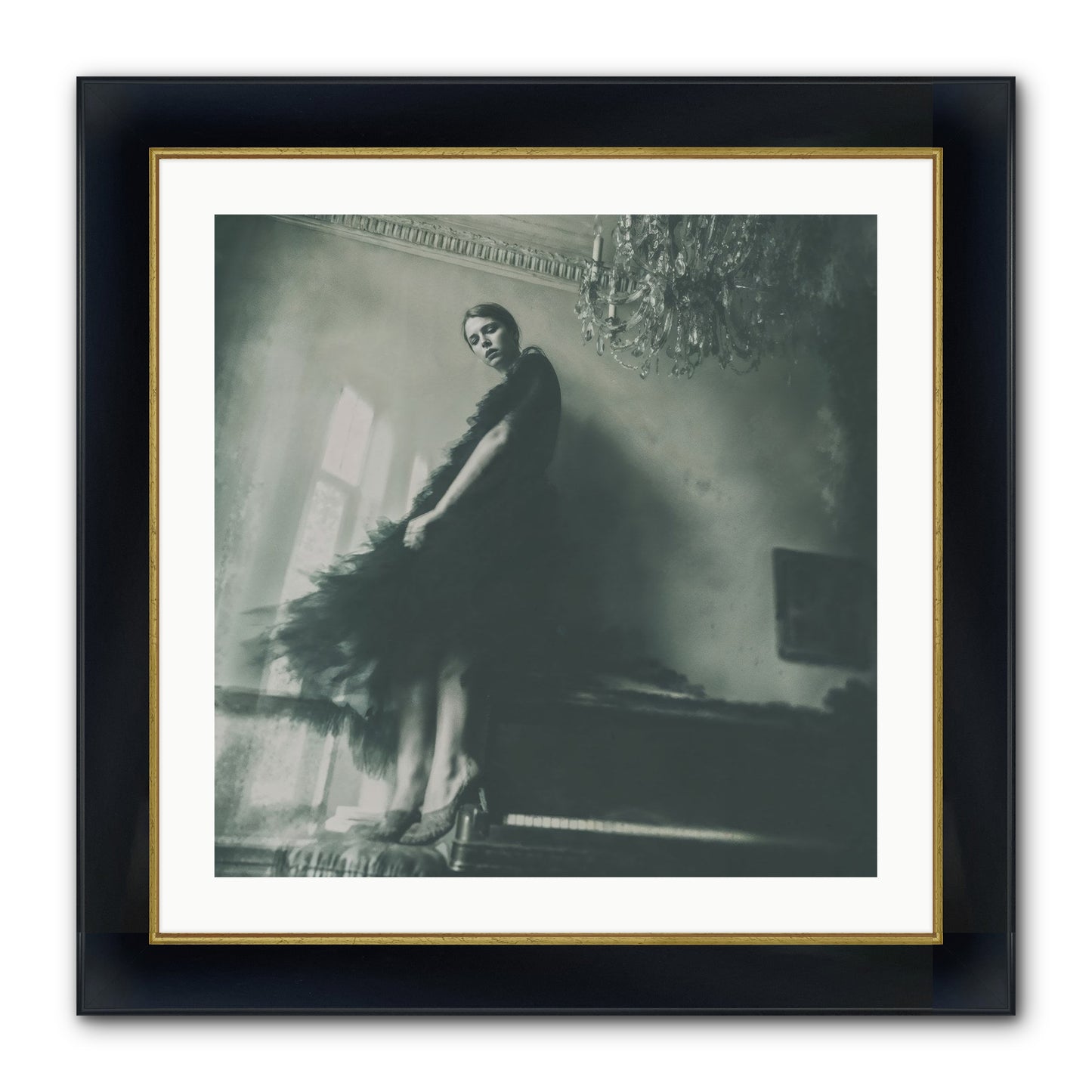 All That Glittered Framed Print - Wide Black w/Gold 24x24