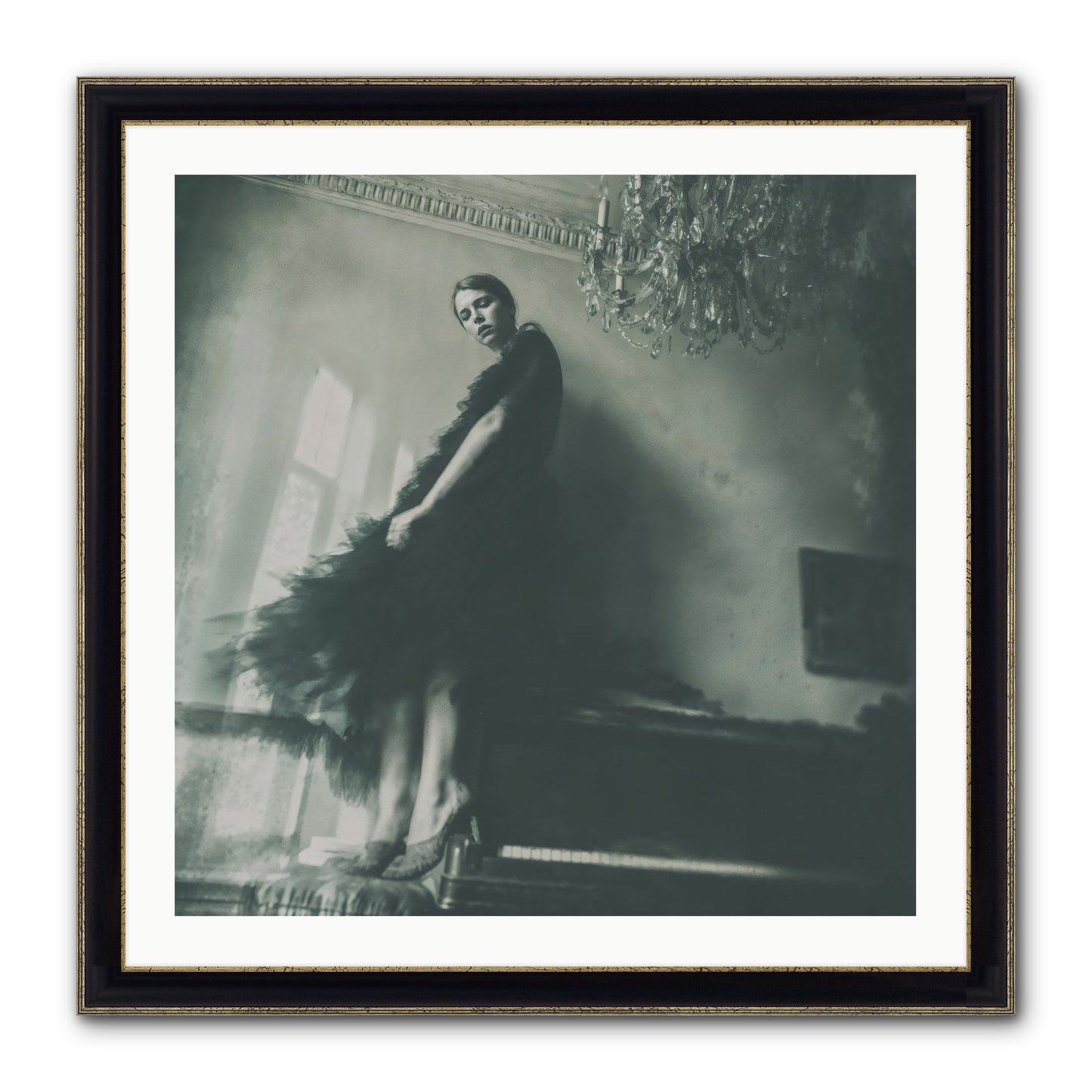 All That Glittered Framed Print - Black & Gold 30x30