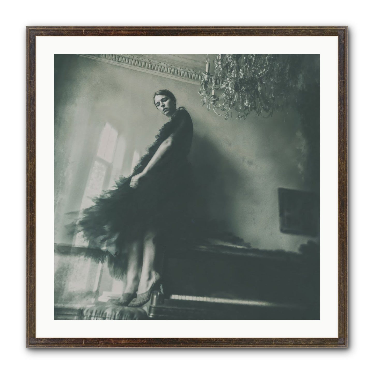 All That Glittered Framed Print - Slimwoods Black/Gold 30x30
