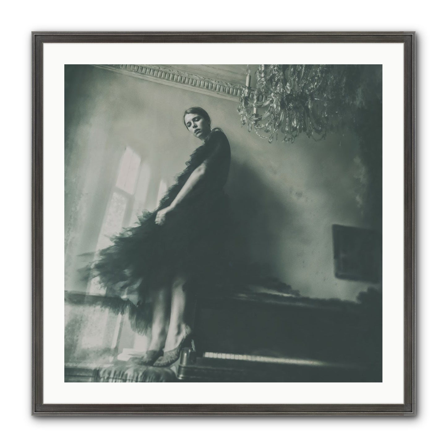All That Glittered Framed Print - Slimwoods Black/Silver 30x30