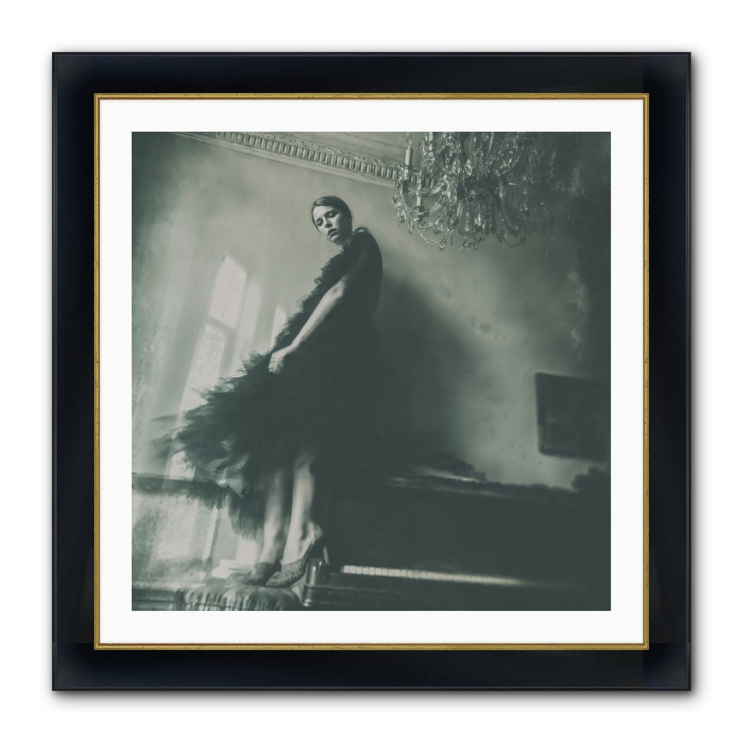 All That Glittered Framed Print - Wide Black w/Gold 30x30