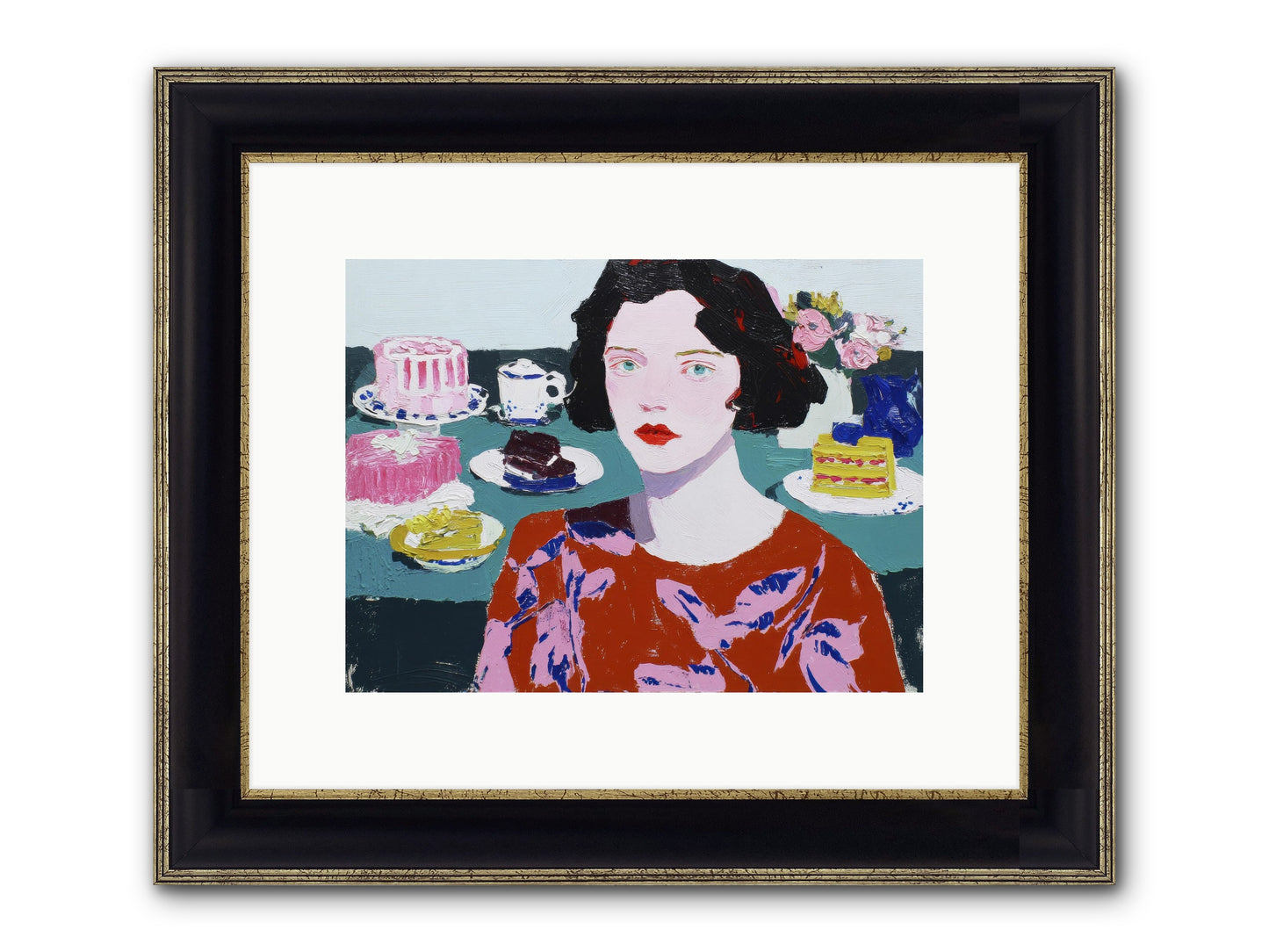 All That Sweetness Framed Print - Black & Gold 12x9