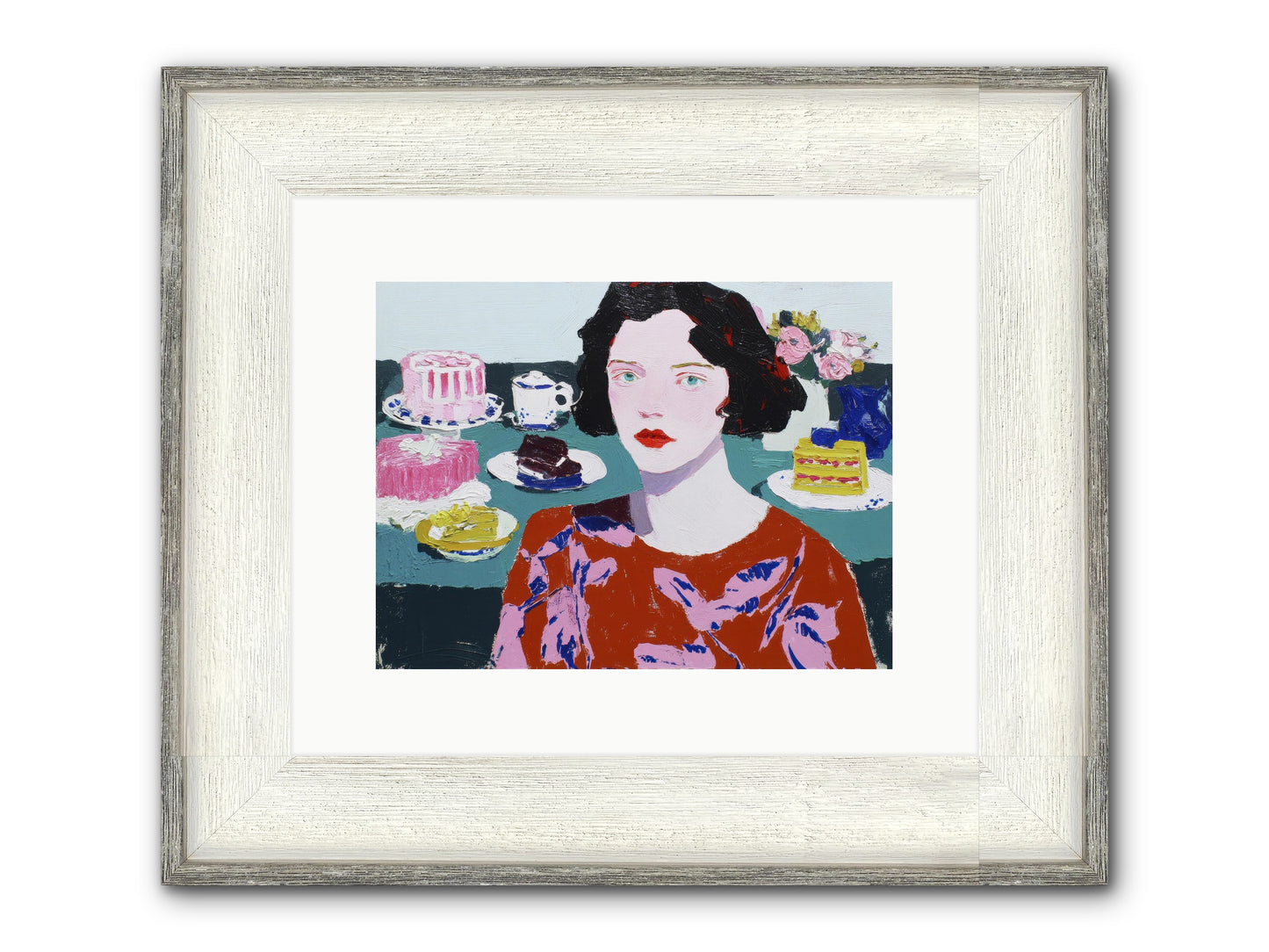 All That Sweetness Framed Print - Driftwood White 12x9
