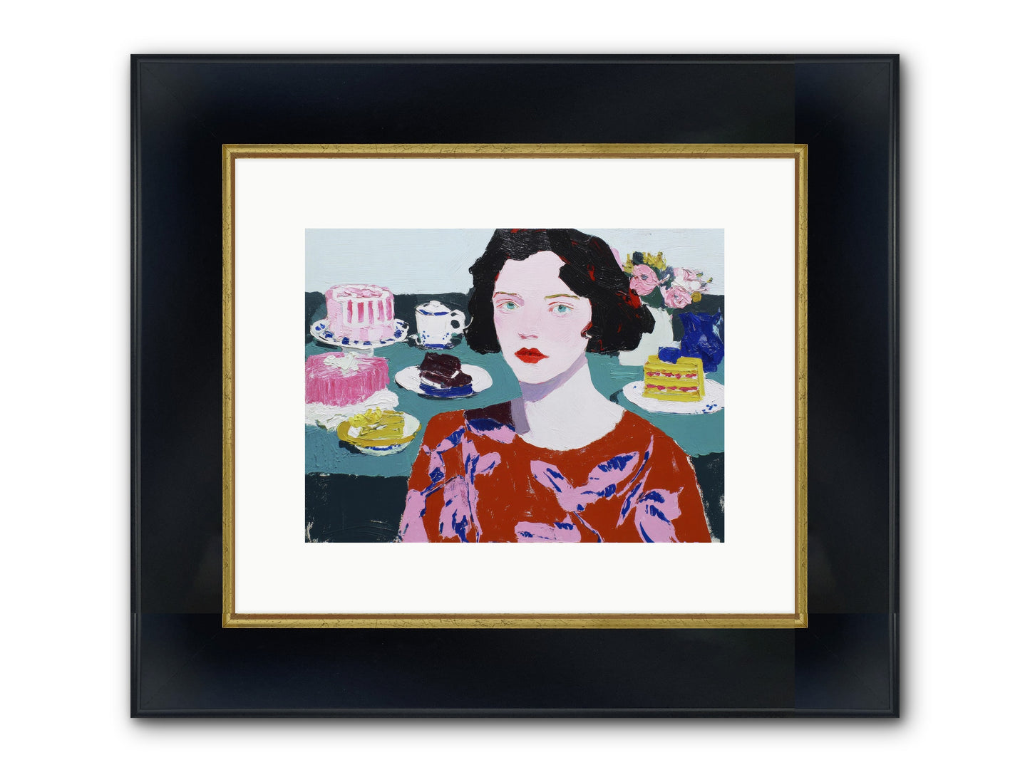 All That Sweetness Framed Print - Wide Black w/Gold 12x9