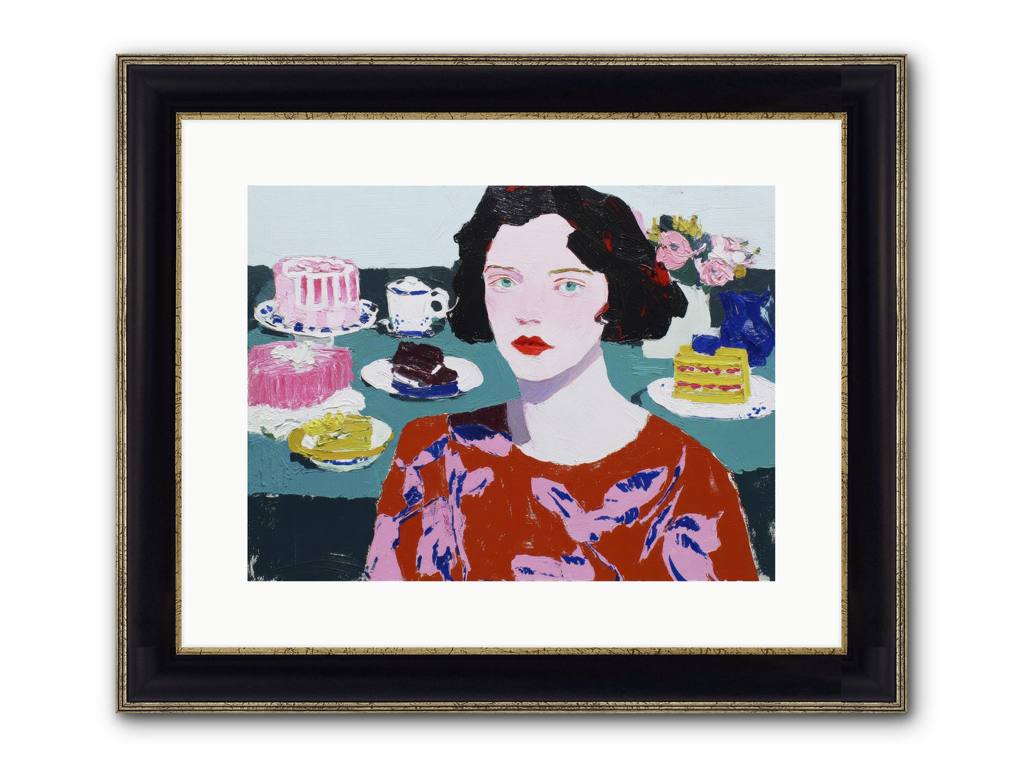 All That Sweetness Framed Print - Black & Gold 16x12