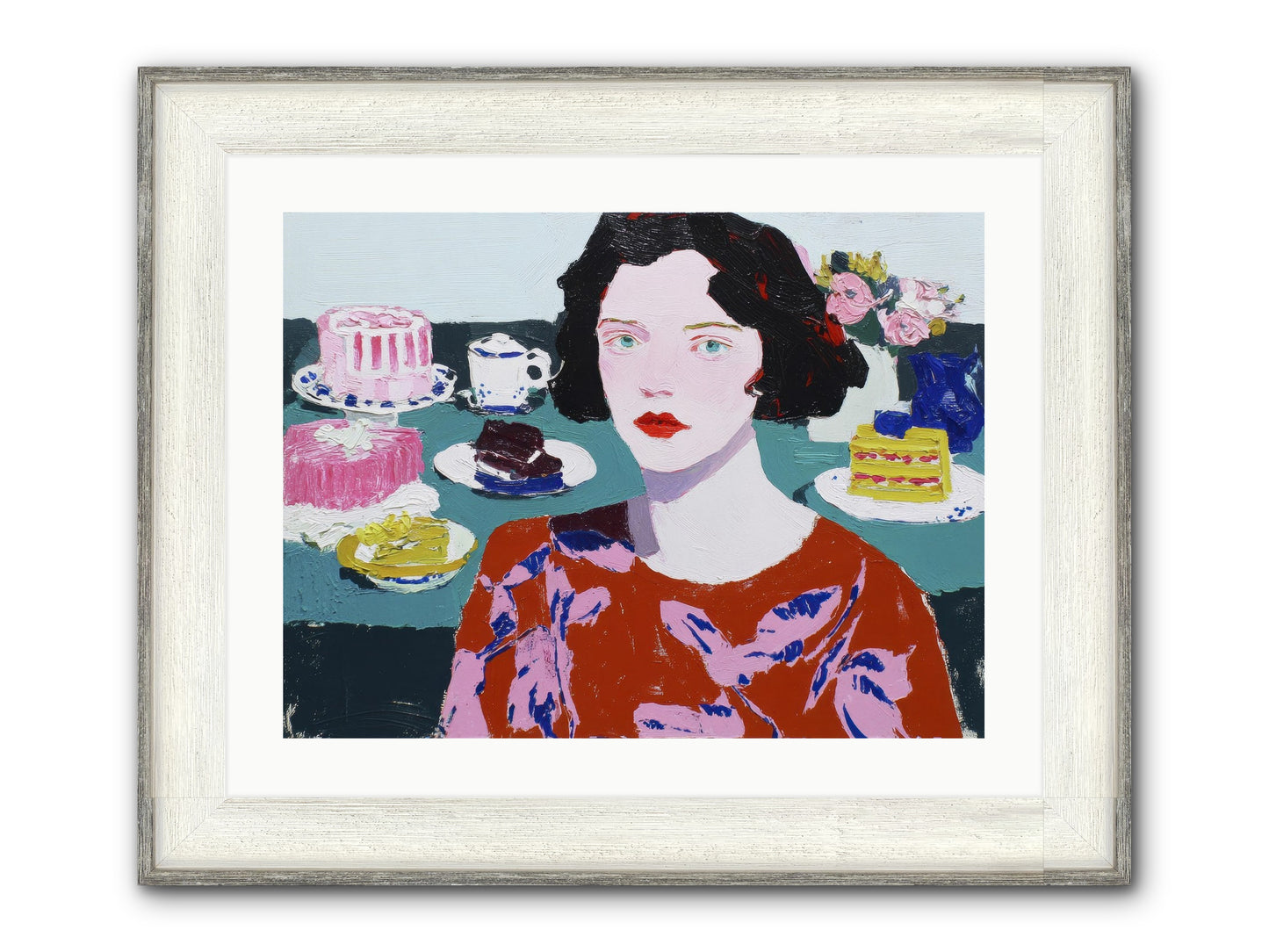 All That Sweetness Framed Print - Driftwood White 24x18