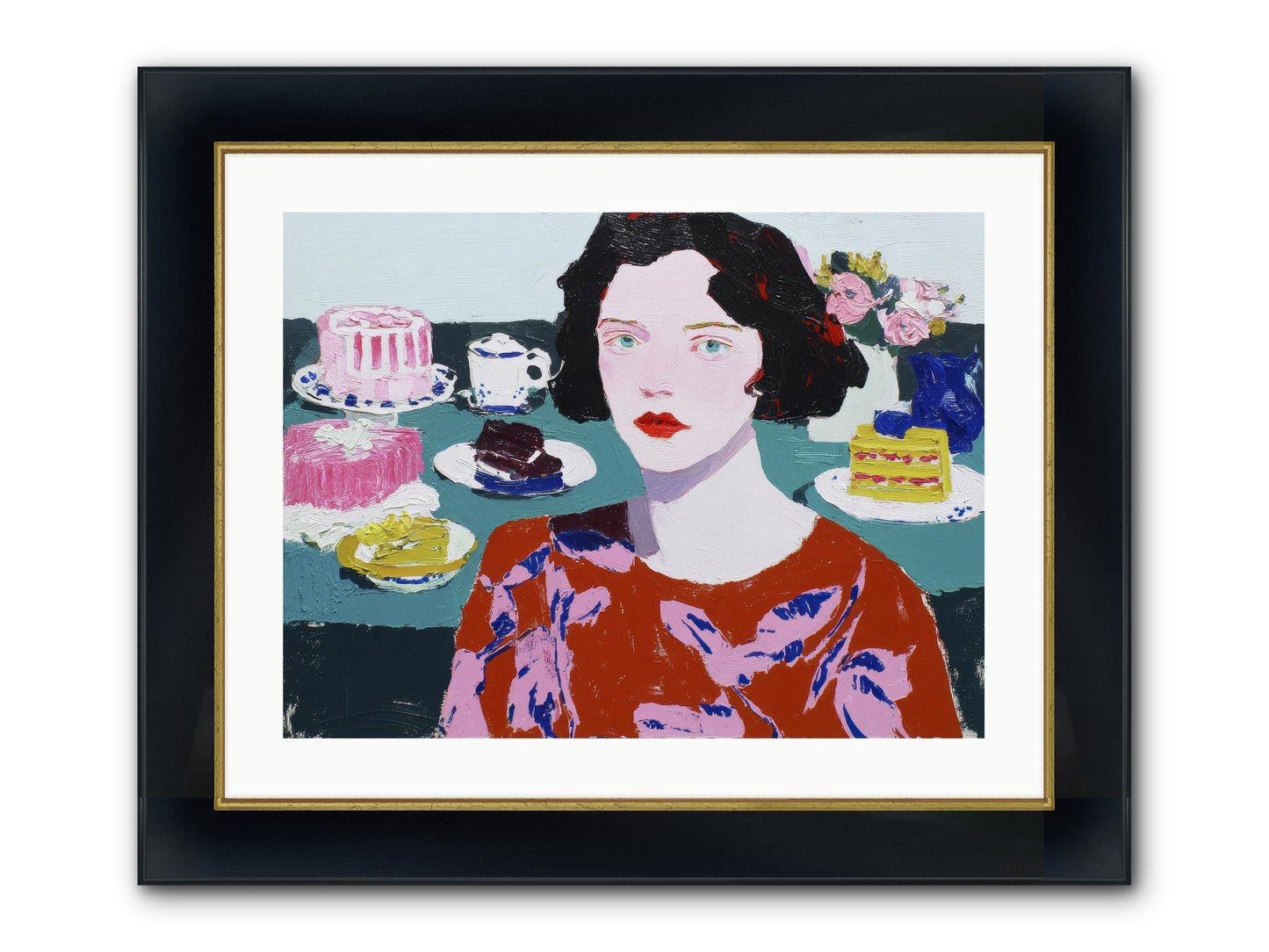 All That Sweetness Framed Print - Wide Black w/Gold 24x18