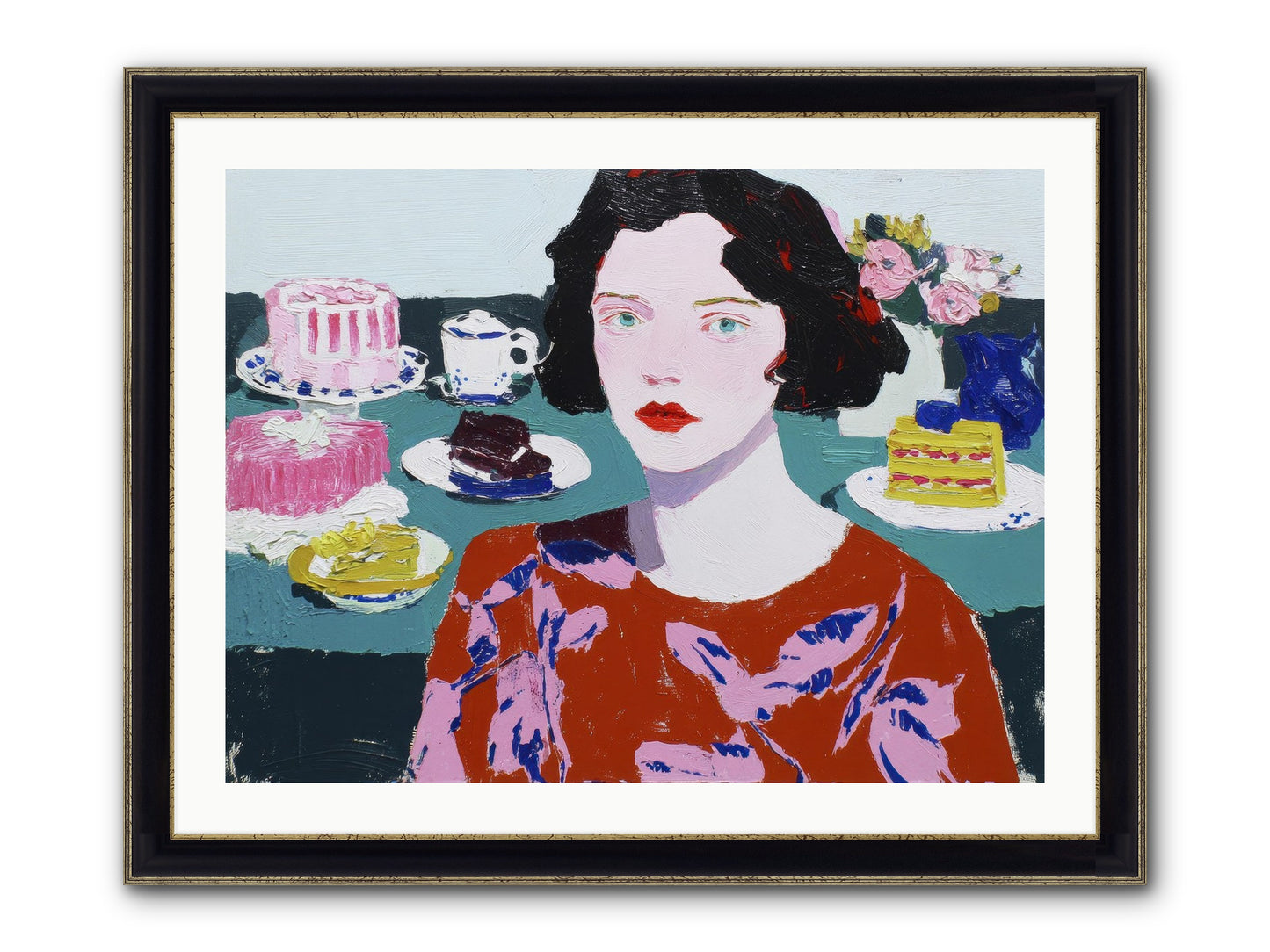 All That Sweetness Framed Print - Black & Gold 32x24