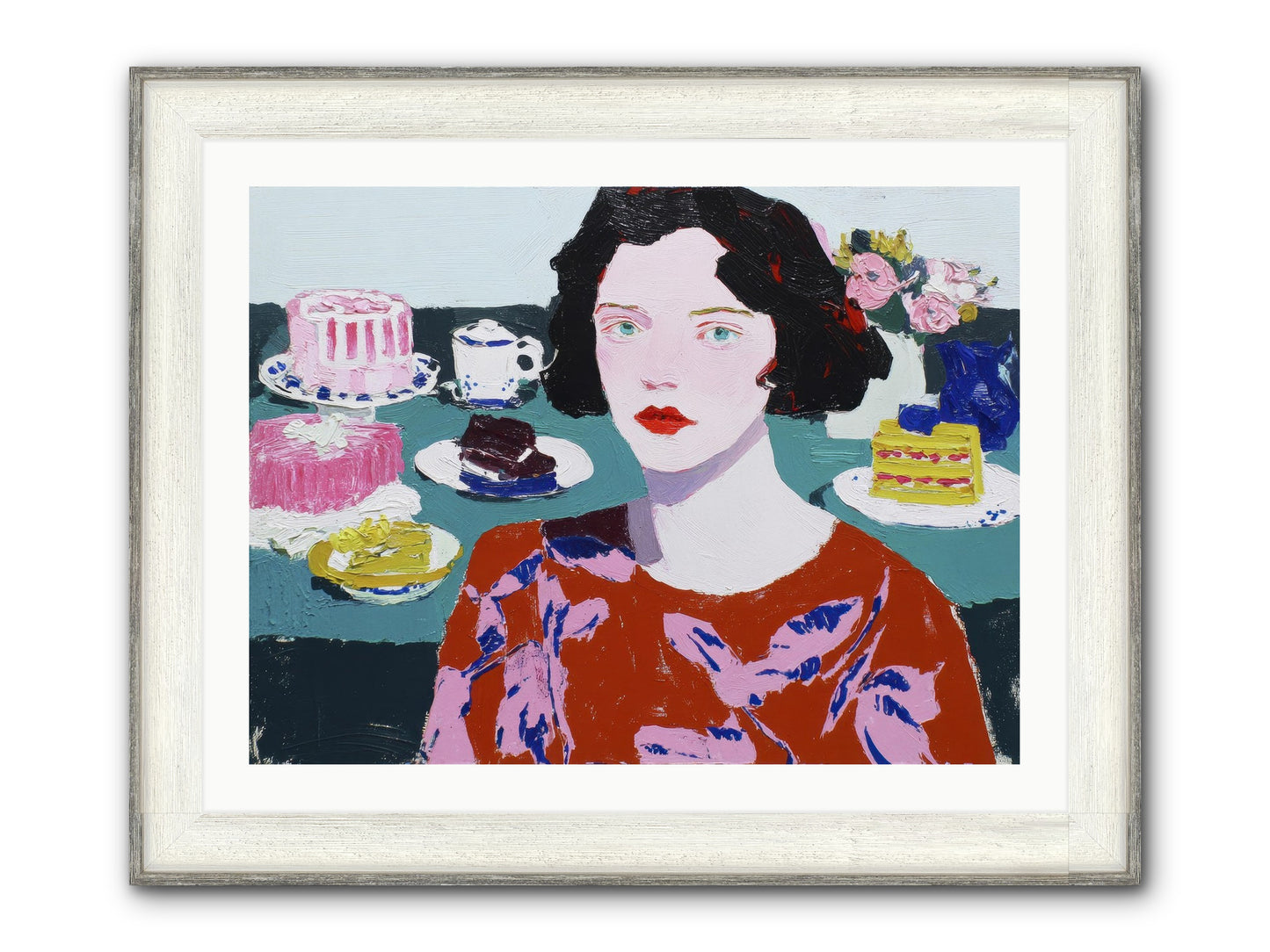 All That Sweetness Framed Print - Driftwood White 32x24