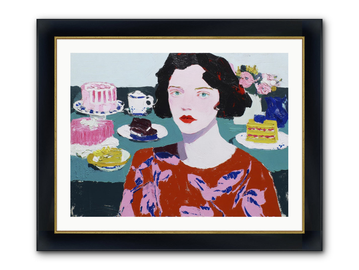 All That Sweetness Framed Print - Wide Black w/Gold 32x24