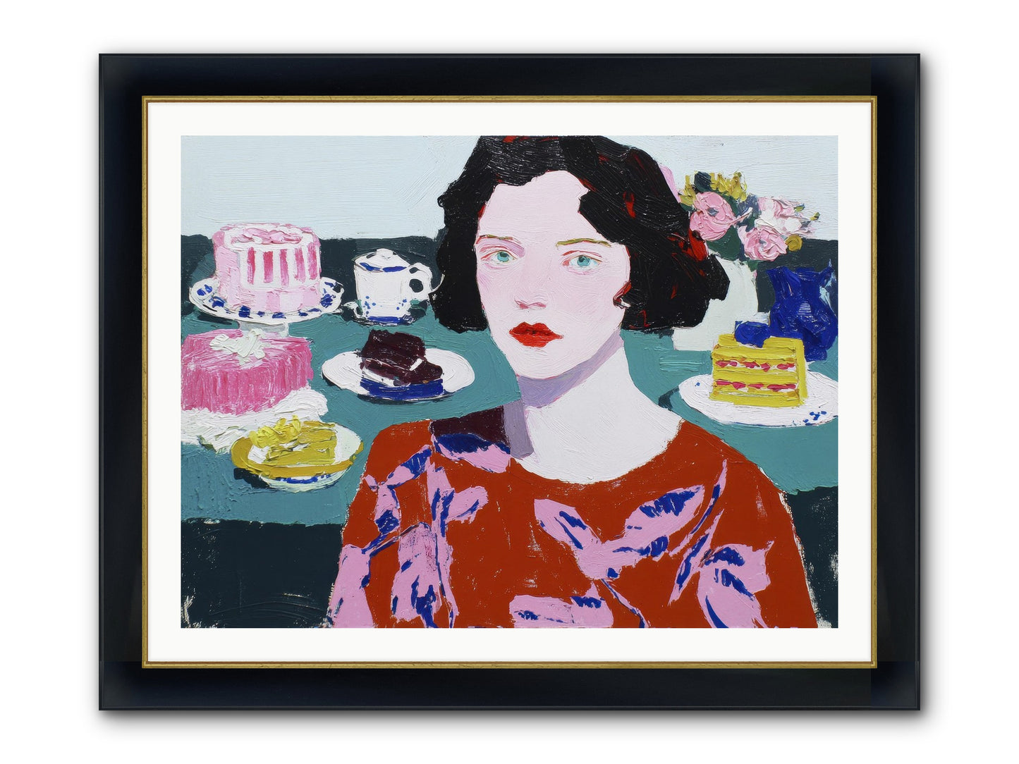 All That Sweetness Framed Print - Wide Black w/Gold 40x30