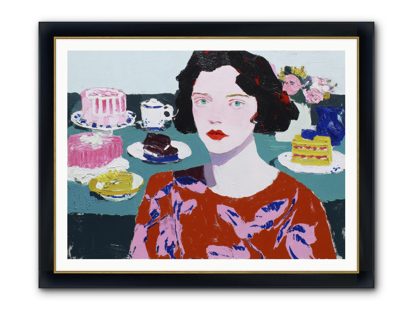 All That Sweetness Framed Print - Wide Black w/Gold 48x36
