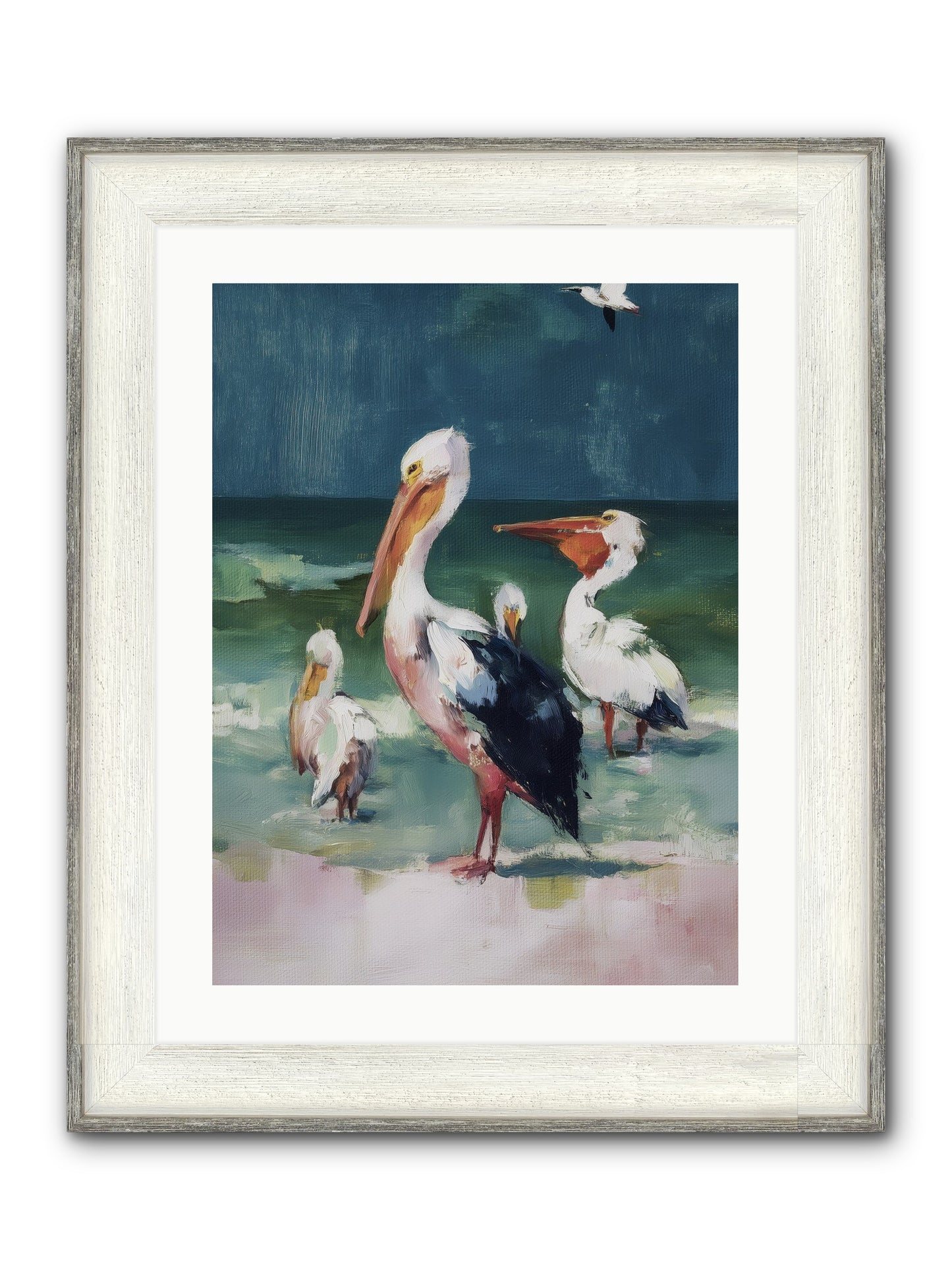 Along Water's Edge Framed Print - Driftwood White 18x24