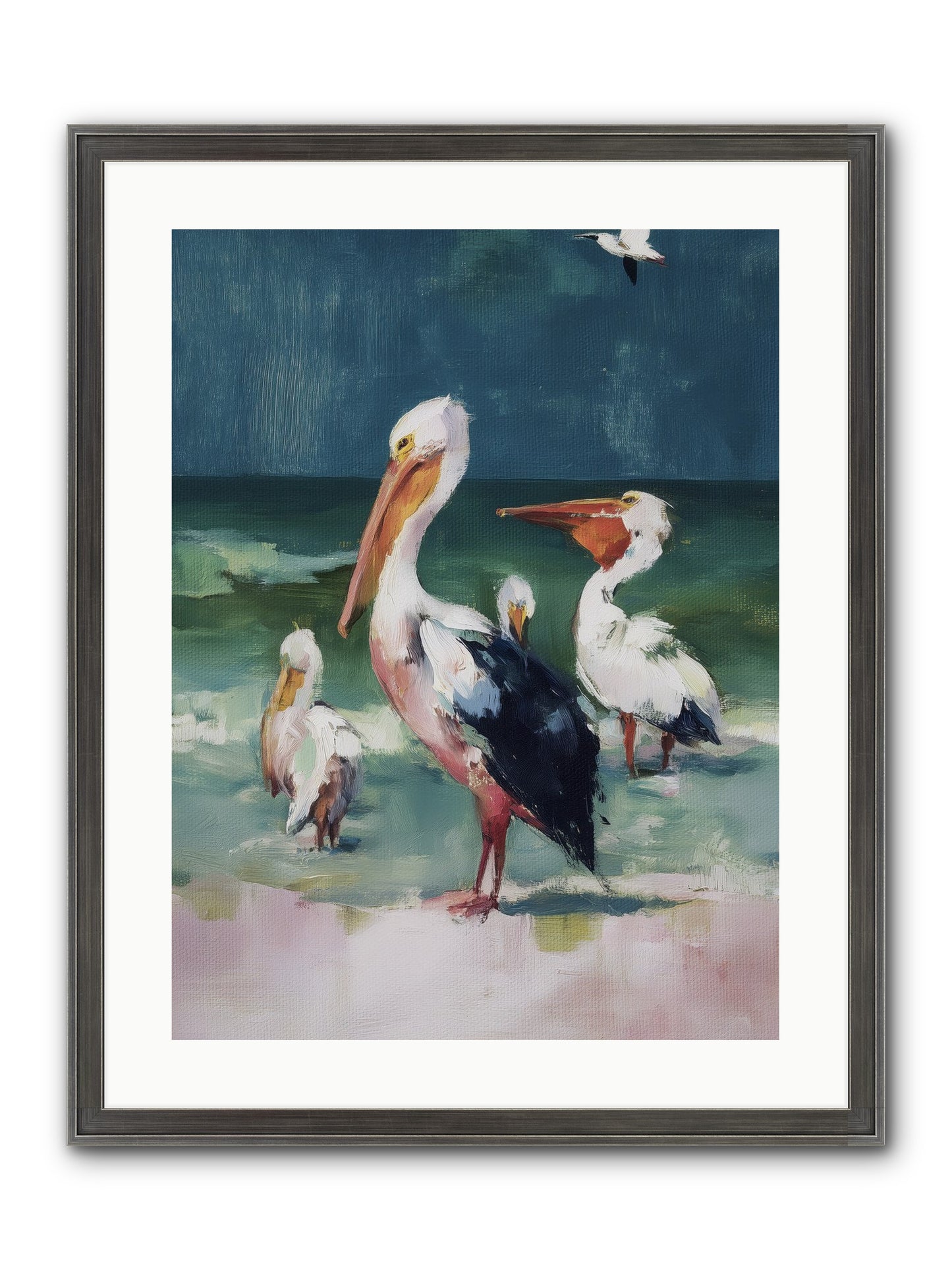 Along Water's Edge Framed Print - Slimwoods Black/Silver 18x24