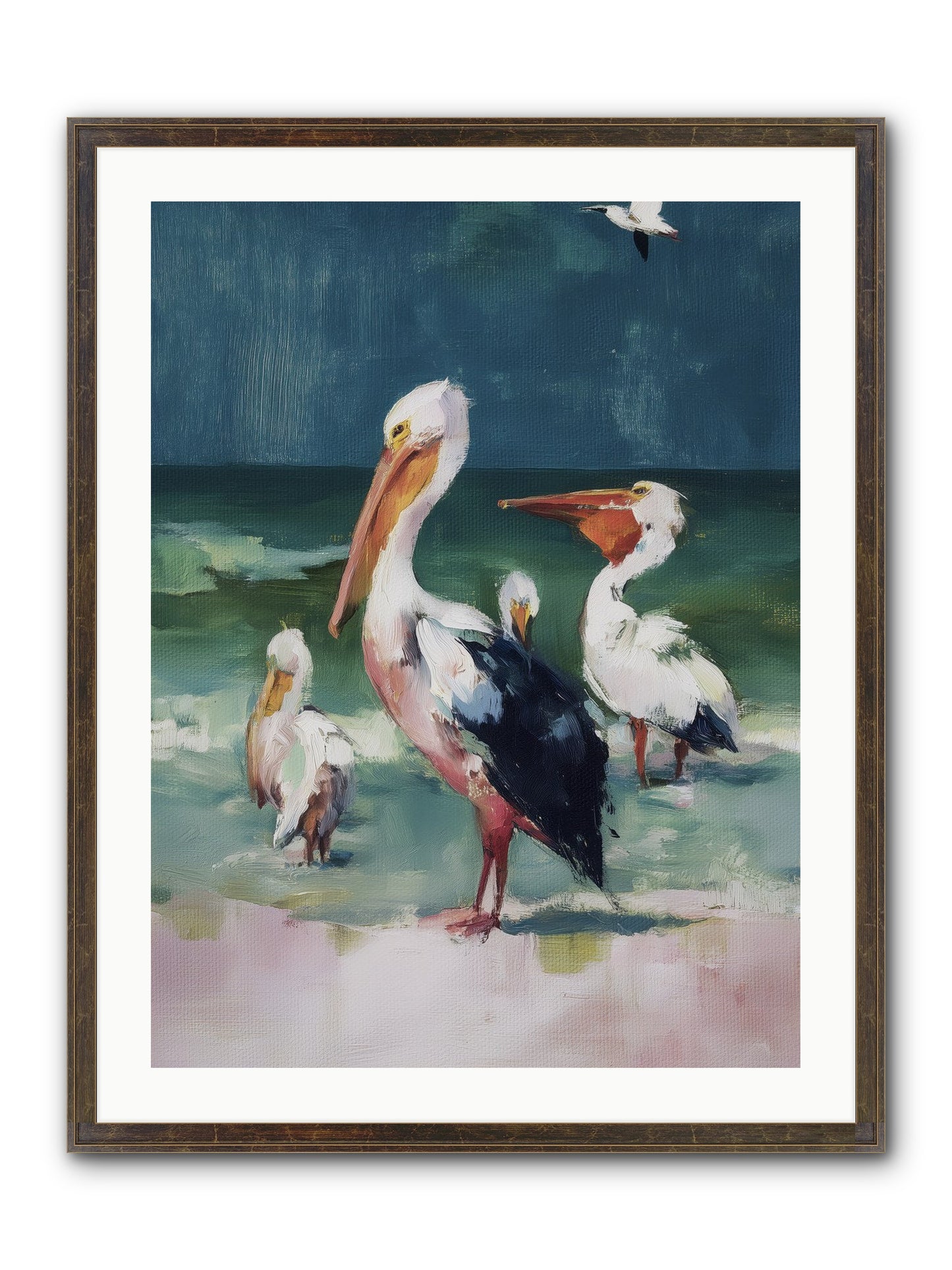 Along Water's Edge Framed Print - Slimwoods Black/Gold 24x32