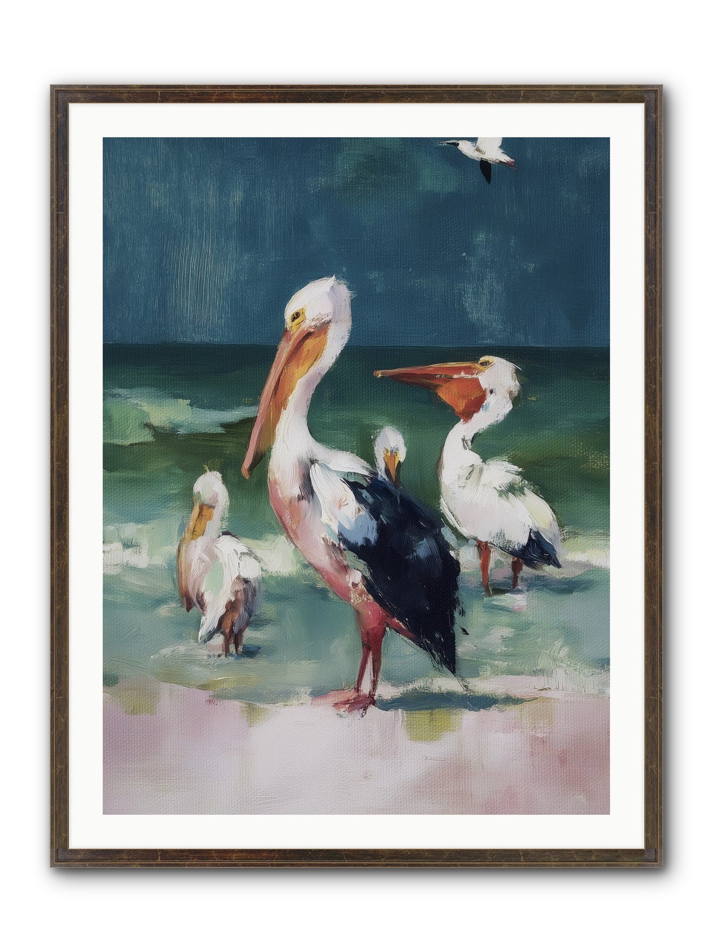 Along Water's Edge Framed Print - Slimwoods Black/Gold 30x40