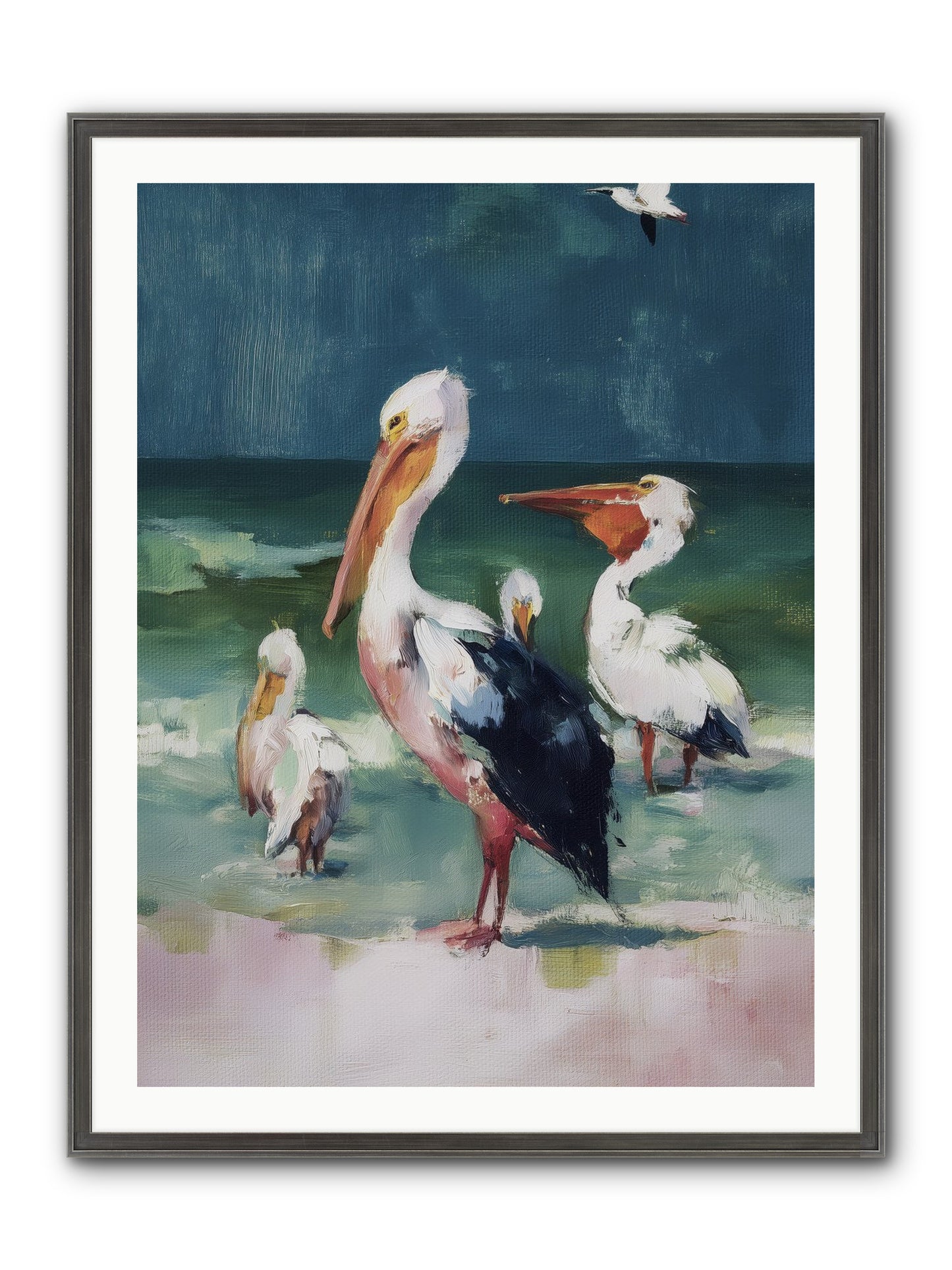 Along Water's Edge Framed Print - Slimwoods Black/Silver 30x40
