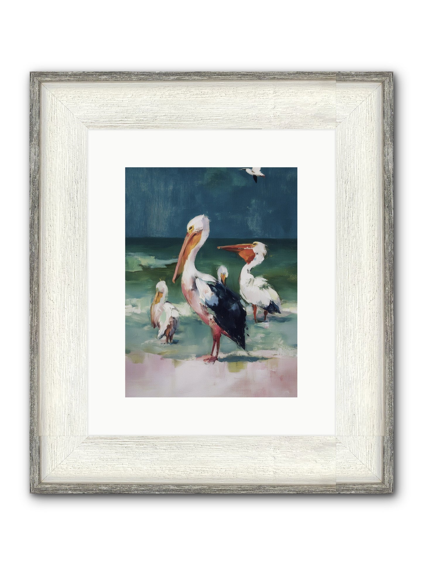 Along Water's Edge Framed Print - Driftwood White 9x12